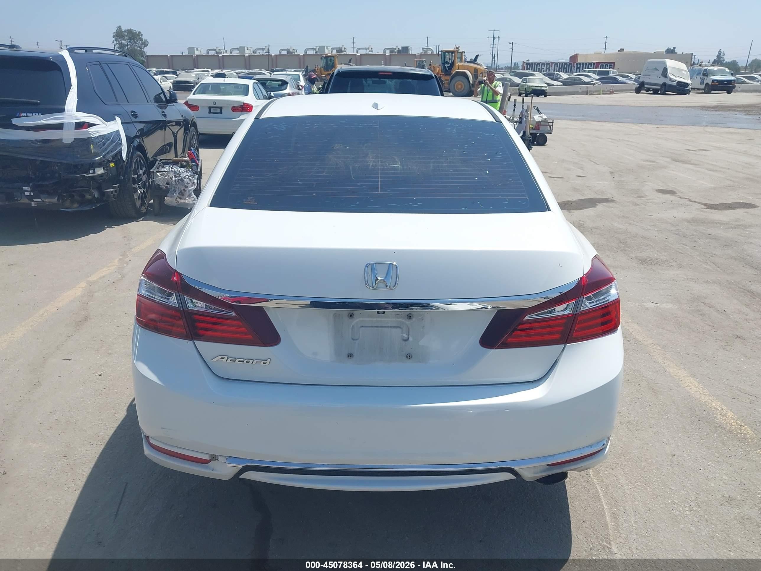 2017 Honda Accord Ex-l White vin: 1HGCR2F86HA091083