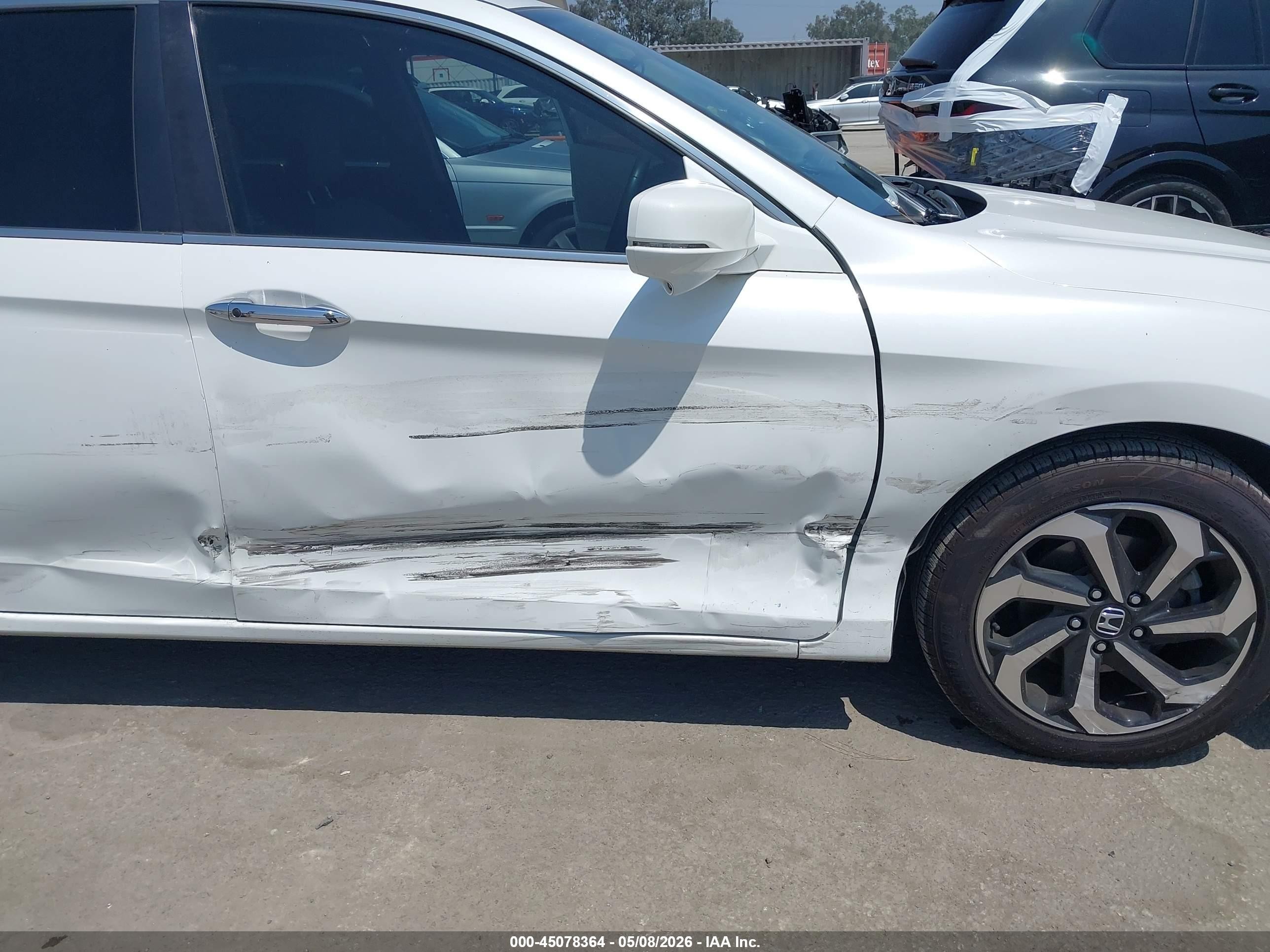 2017 Honda Accord Ex-l White vin: 1HGCR2F86HA091083