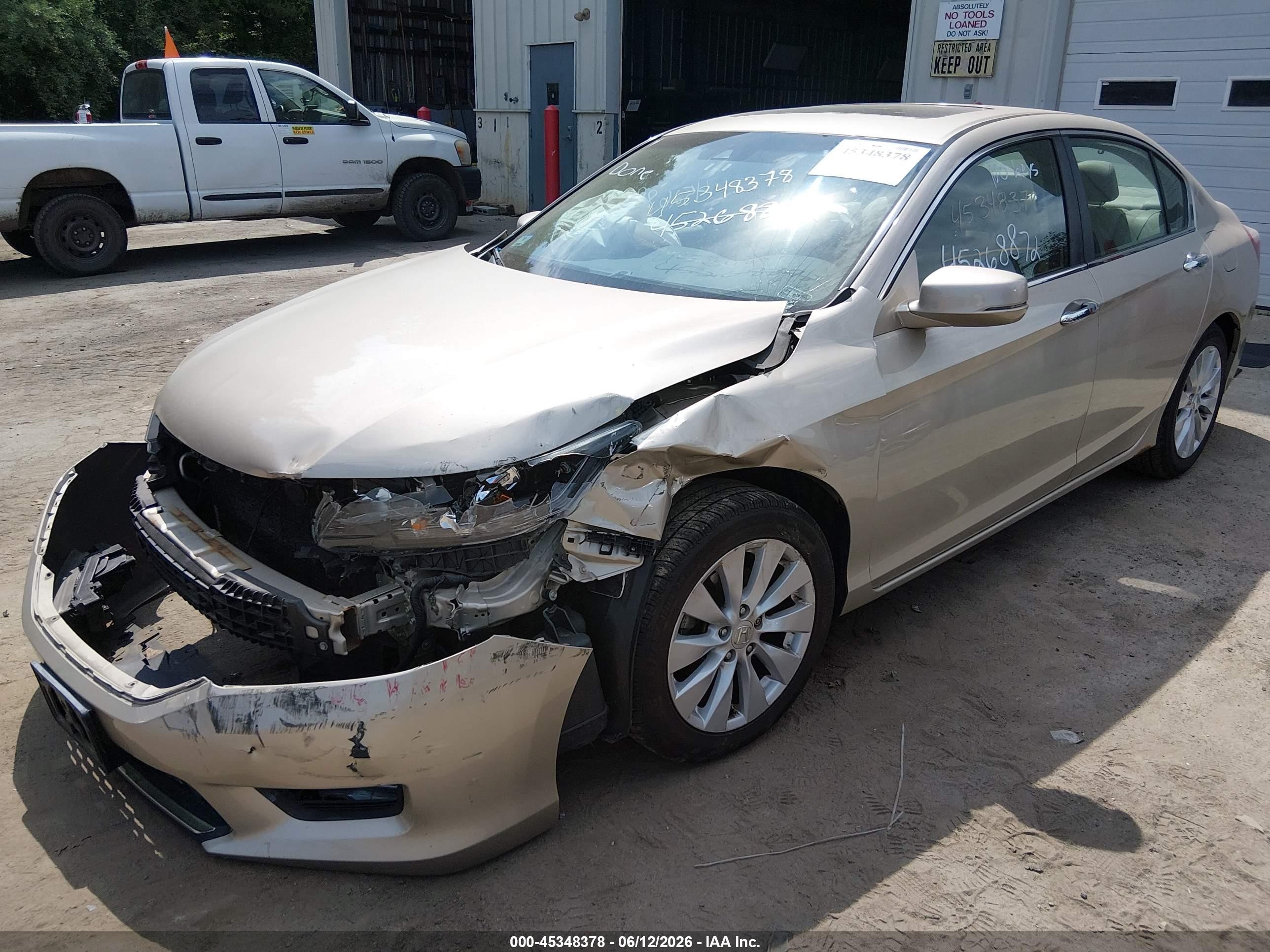 2013 Honda Accord Ex-l Tan vin: 1HGCR2F87DA021926