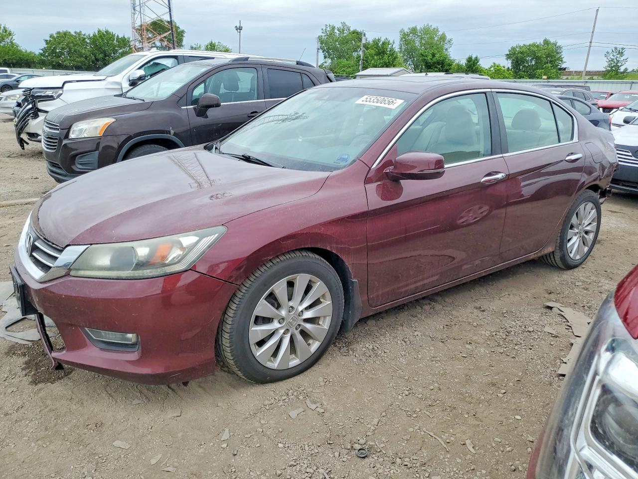 2013 Honda Accord Burgundy vin: 1HGCR2F87DA029640