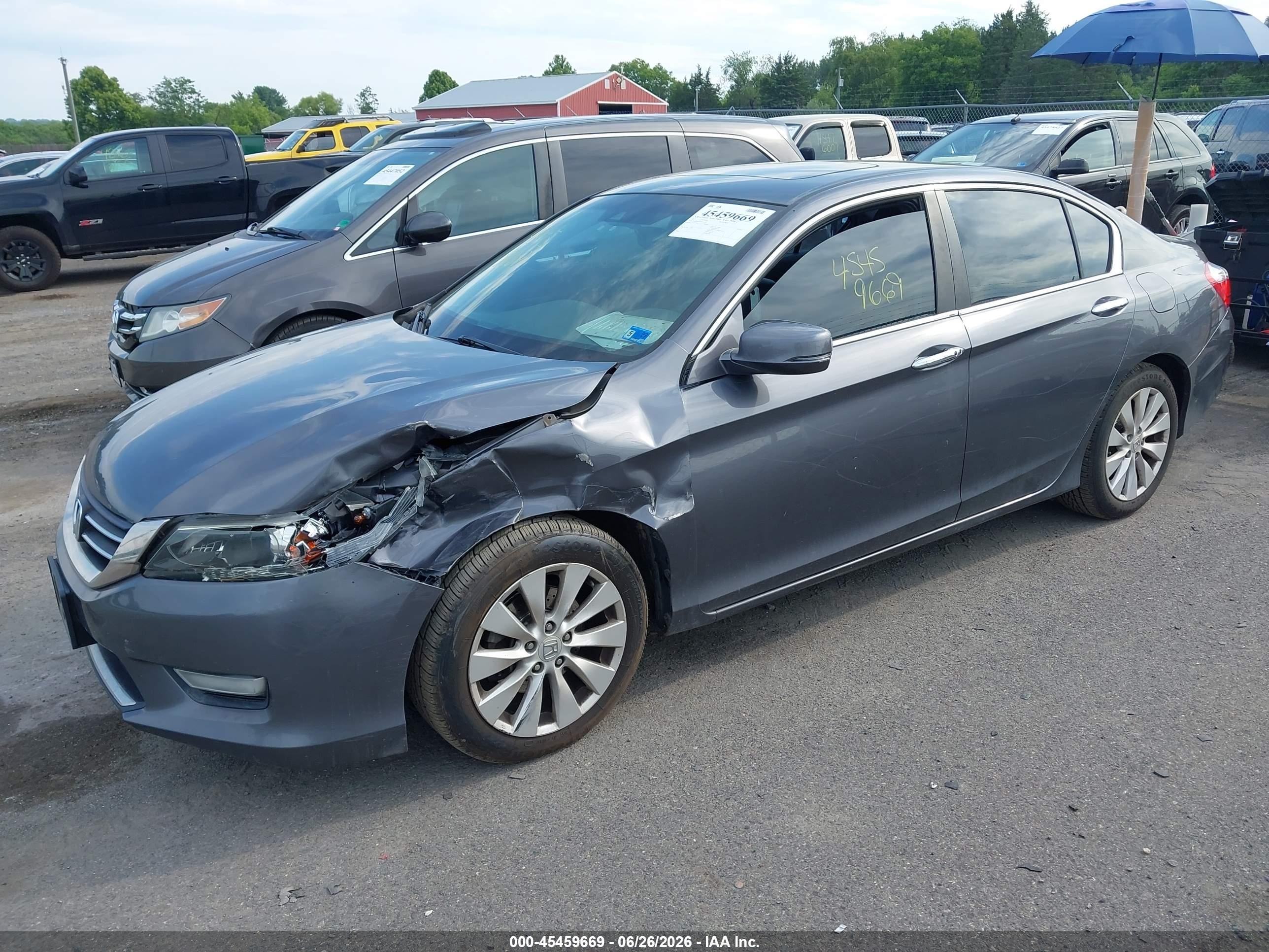 2013 Honda Accord Ex-l Gray vin: 1HGCR2F87DA041304