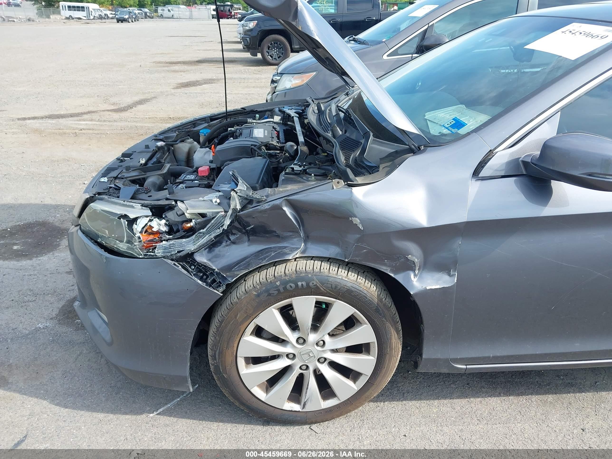 2013 Honda Accord Ex-l Gray vin: 1HGCR2F87DA041304