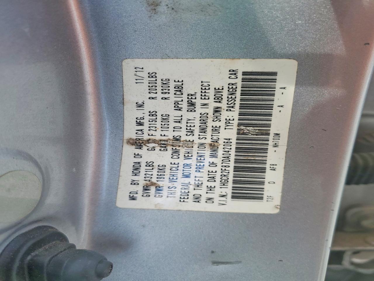 2013 Honda Accord Exl Silver vin: 1HGCR2F87DA042064