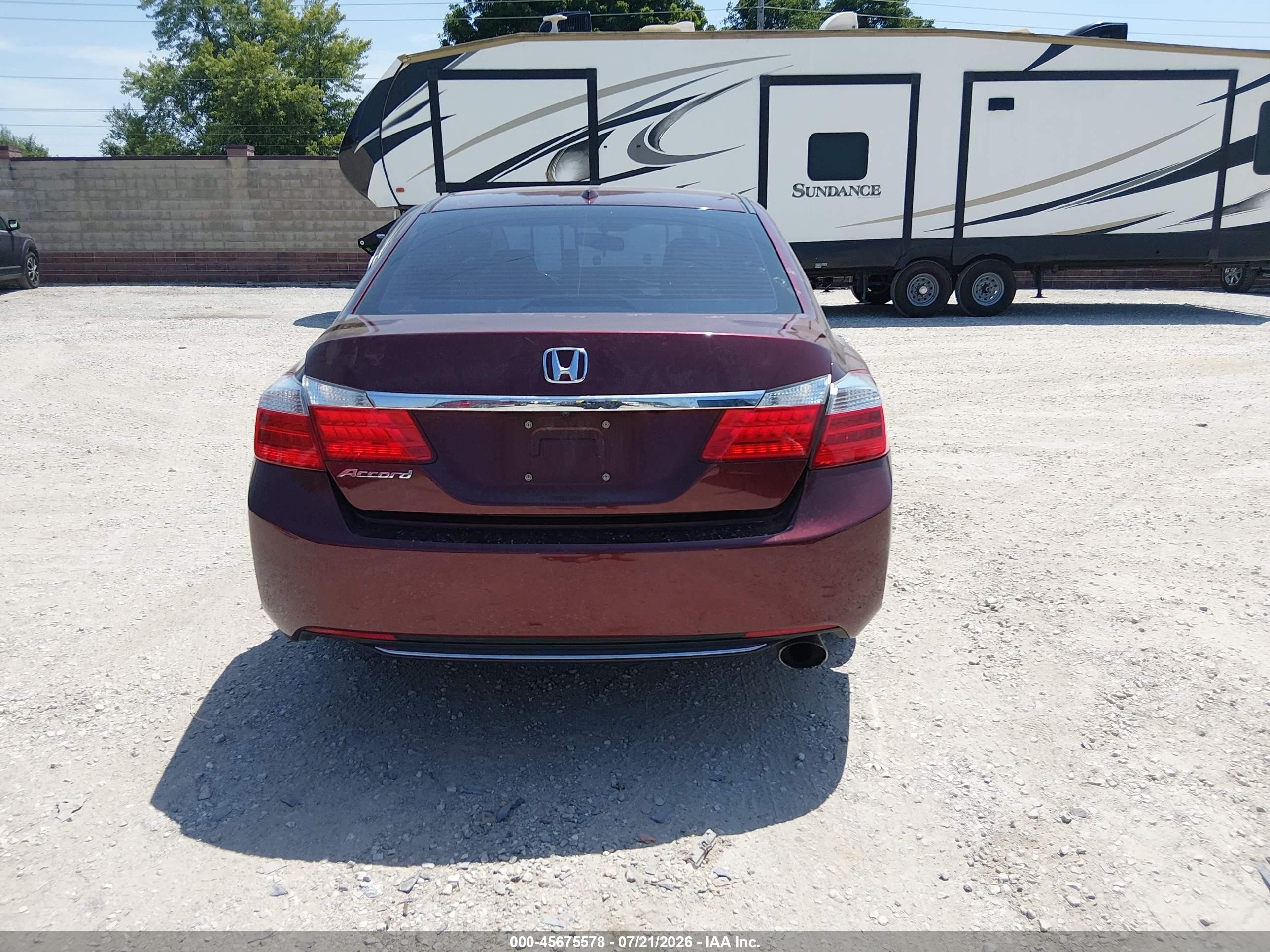 2013 Honda Accord Ex-l Red vin: 1HGCR2F87DA045997