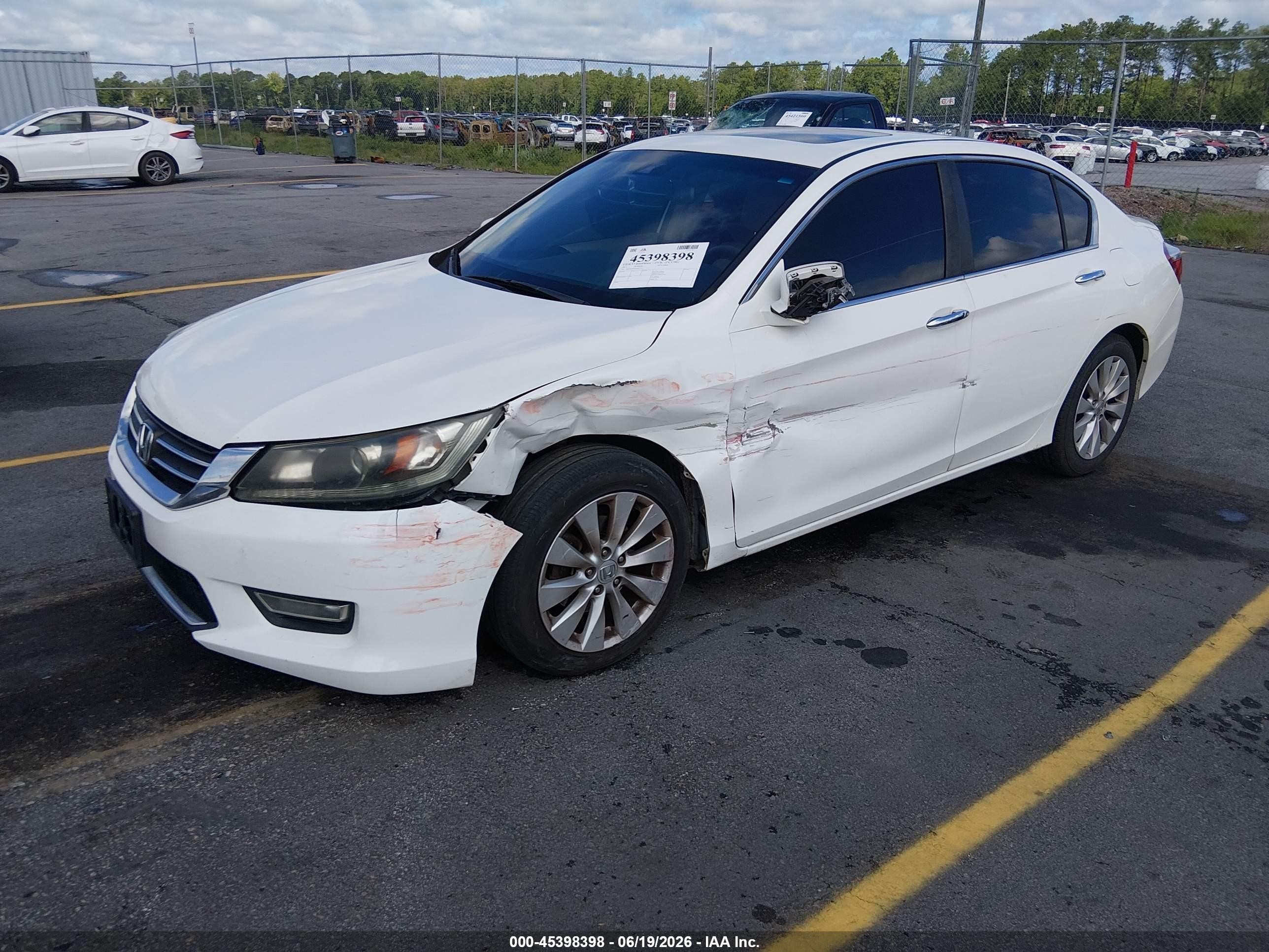 2013 Honda Accord Ex-l Белый vin: 1HGCR2F87DA057227