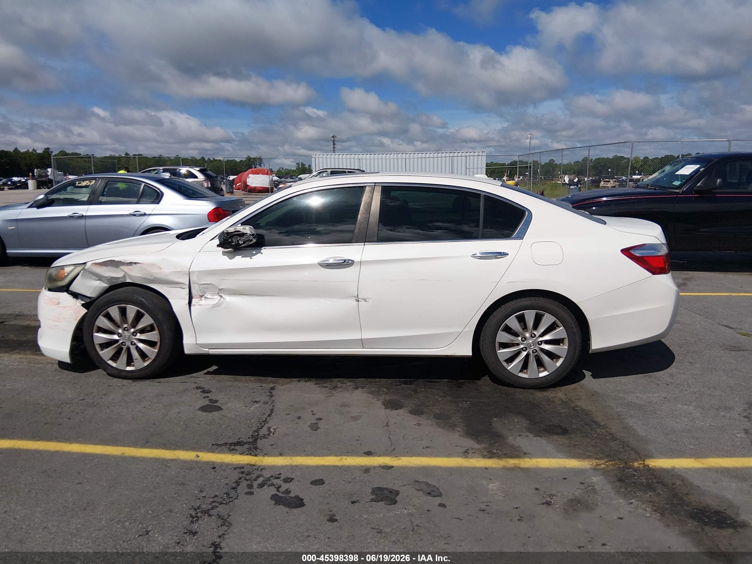2013 Honda Accord Ex-l Белый vin: 1HGCR2F87DA057227