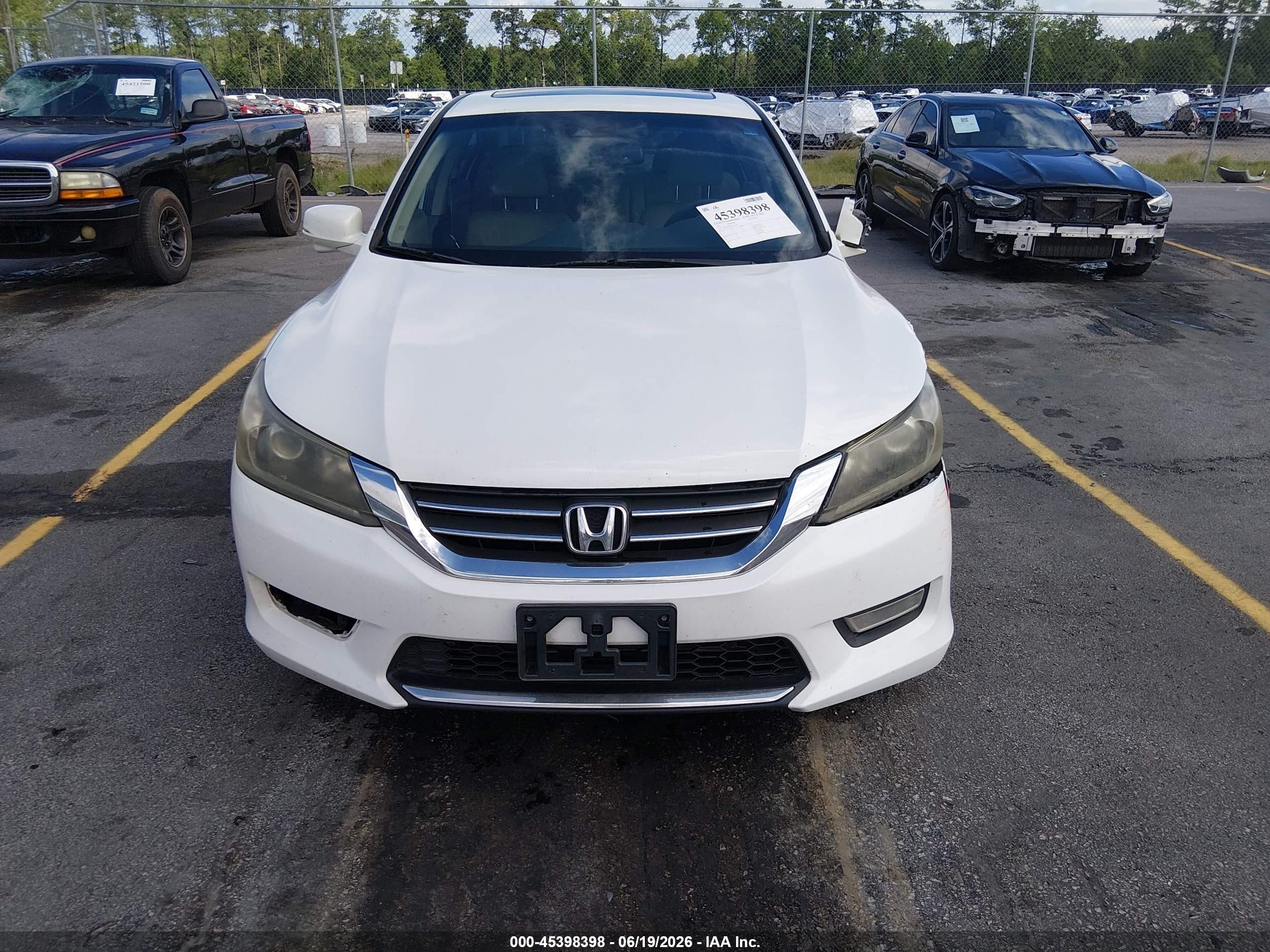 2013 Honda Accord Ex-l Белый vin: 1HGCR2F87DA057227