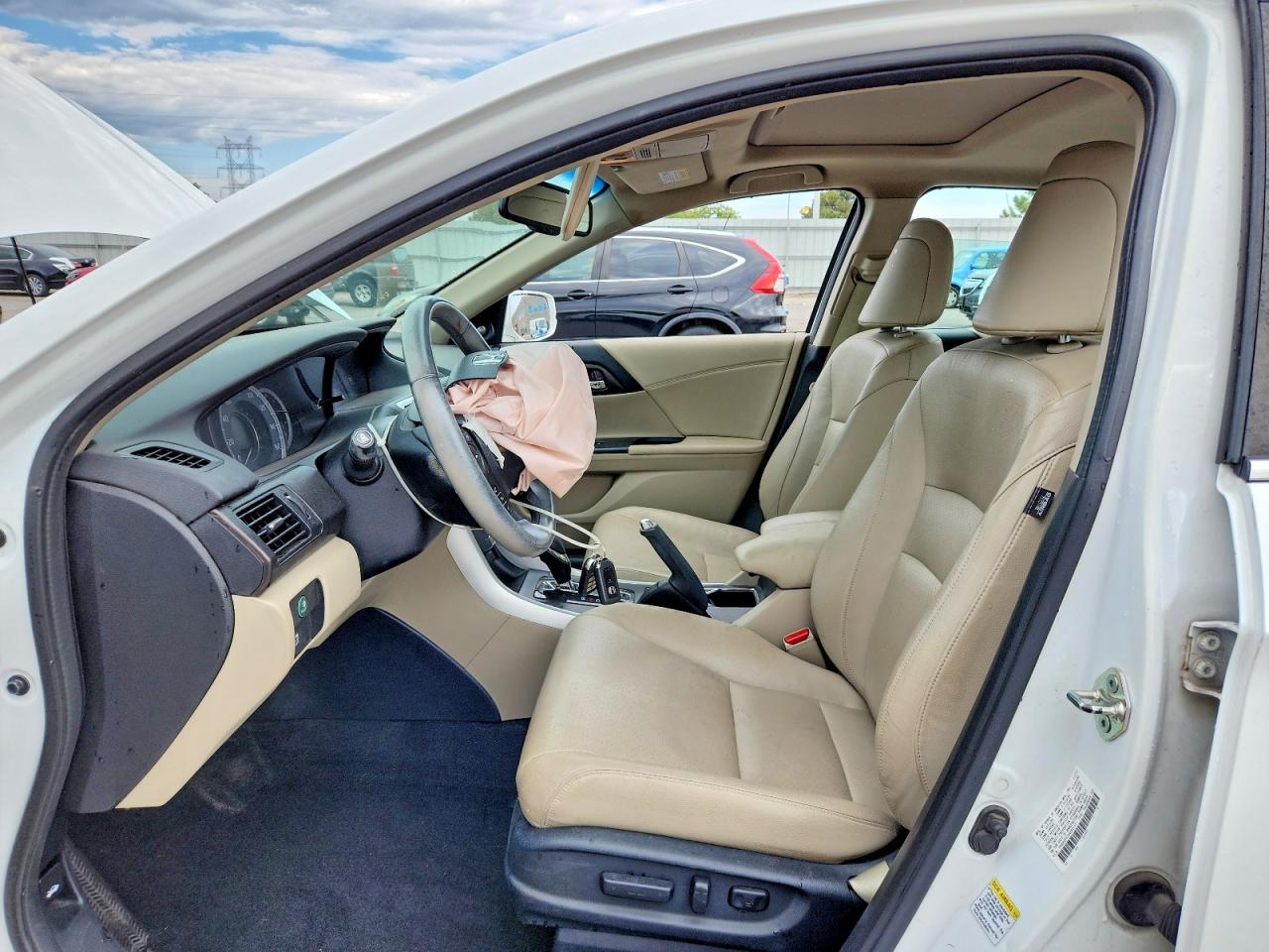 2013 Honda Accord Exl White vin: 1HGCR2F87DA060113