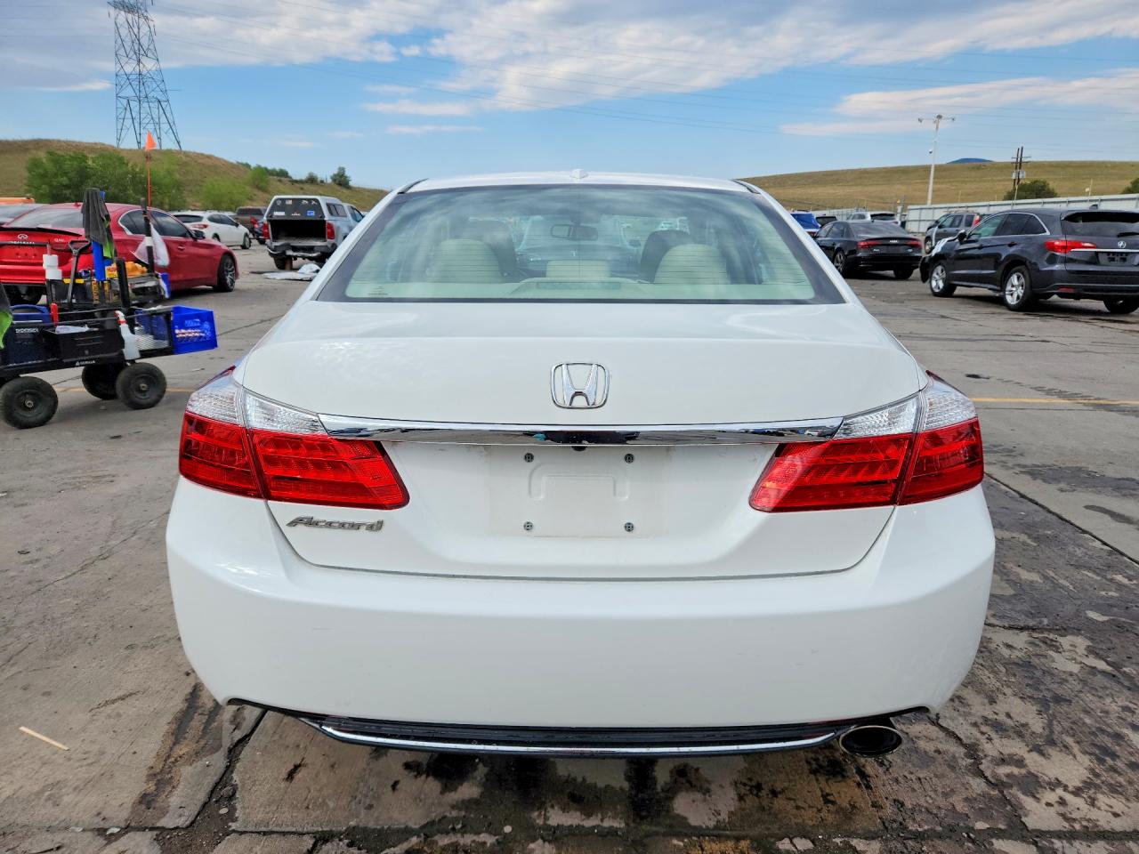 2013 Honda Accord Exl White vin: 1HGCR2F87DA060113