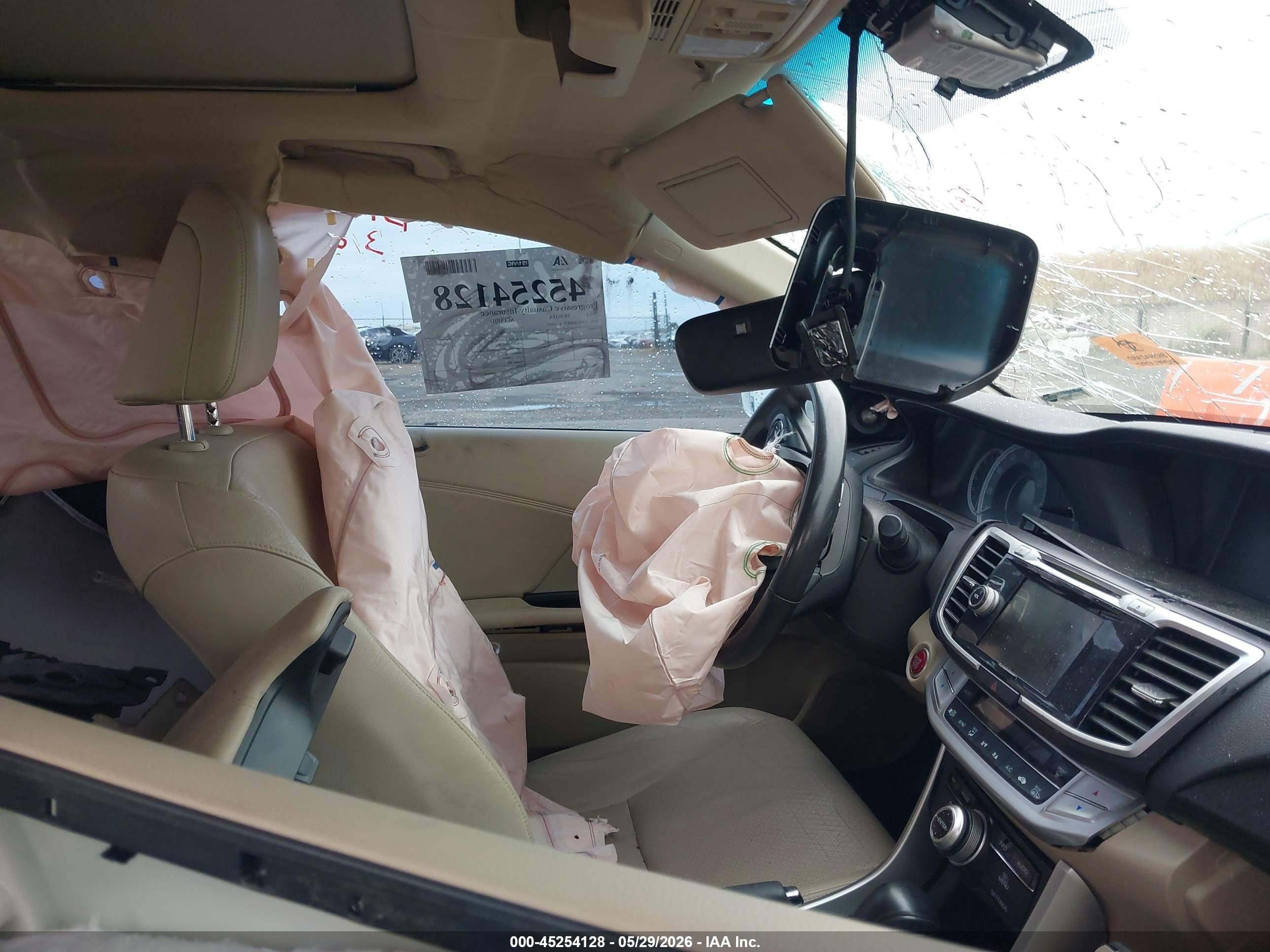 2013 Honda Accord Ex-l Белый vin: 1HGCR2F87DA119595