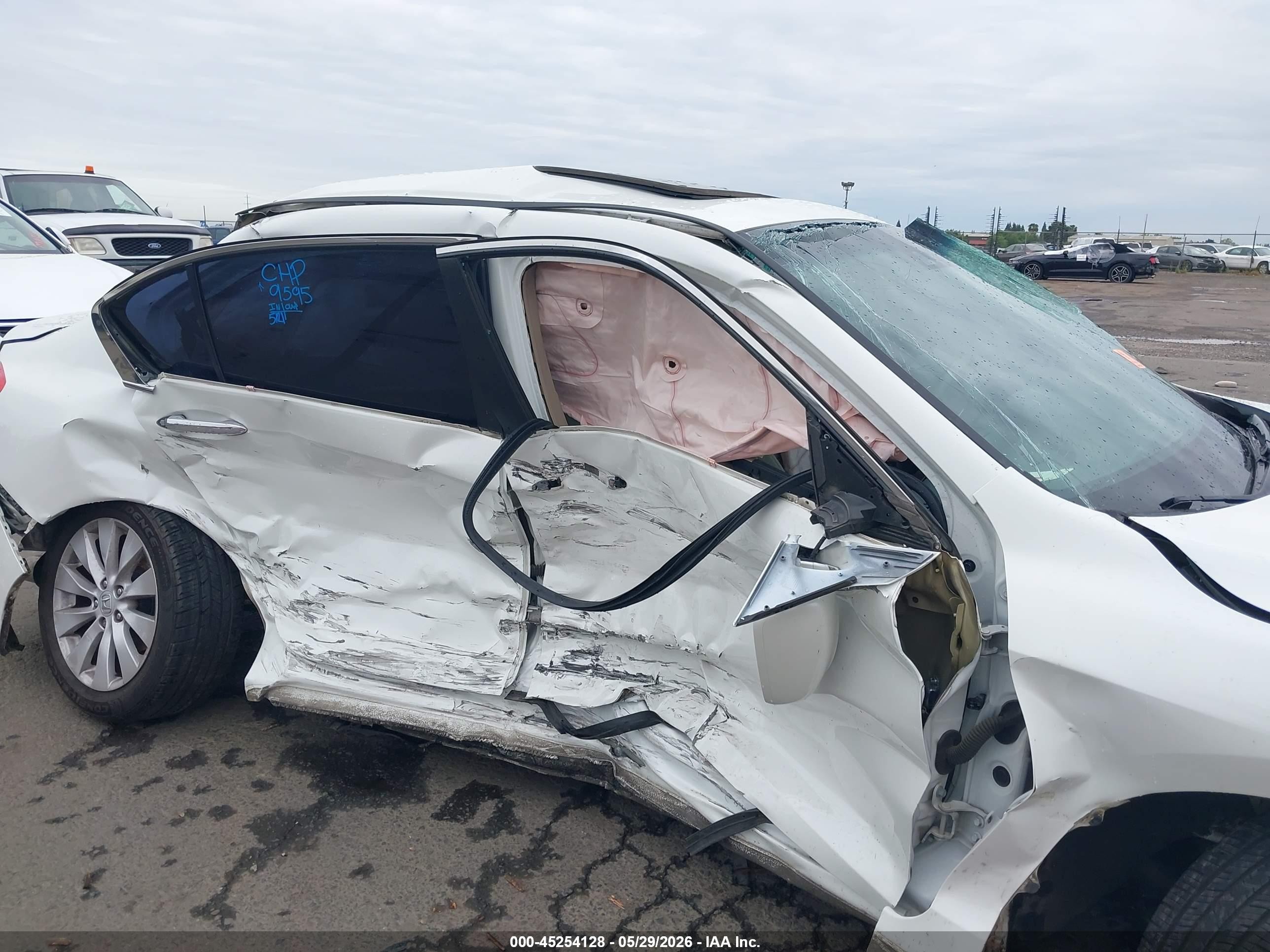 2013 Honda Accord Ex-l Белый vin: 1HGCR2F87DA119595