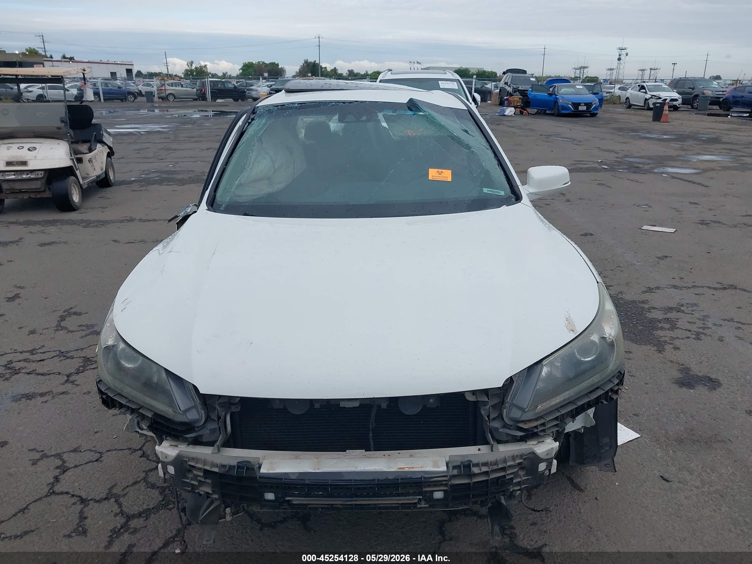 2013 Honda Accord Ex-l Белый vin: 1HGCR2F87DA119595