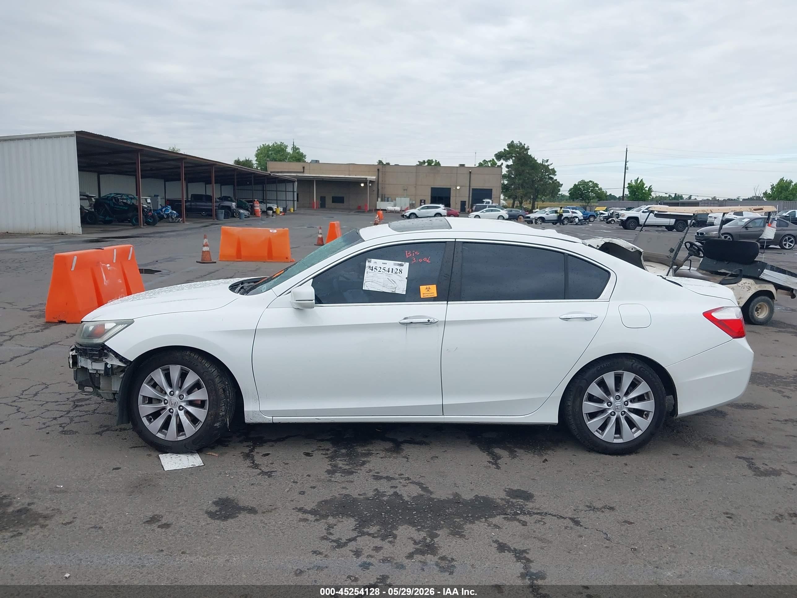 2013 Honda Accord Ex-l Белый vin: 1HGCR2F87DA119595