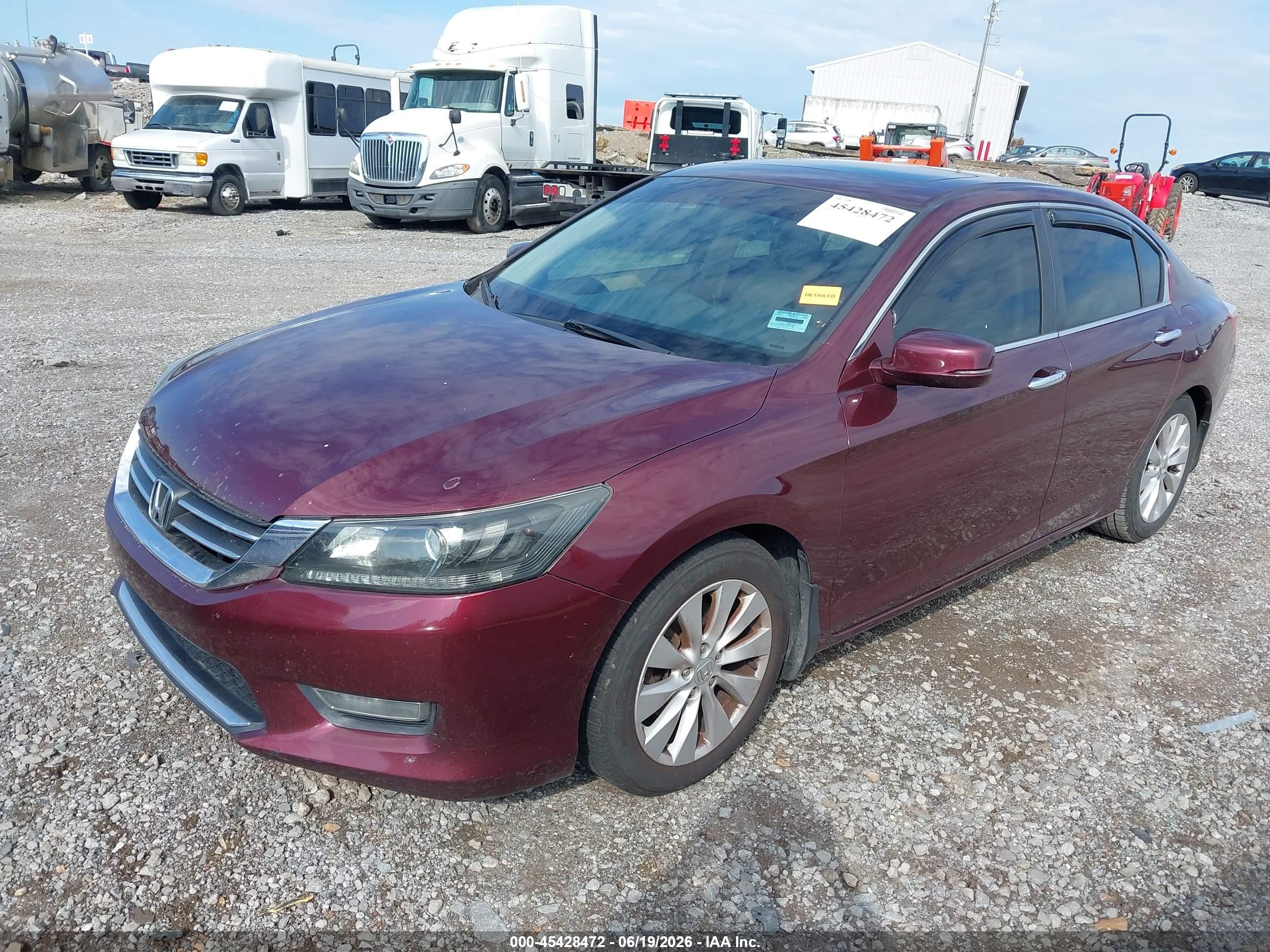 2013 Honda Accord Ex-l Maroon vin: 1HGCR2F87DA125221