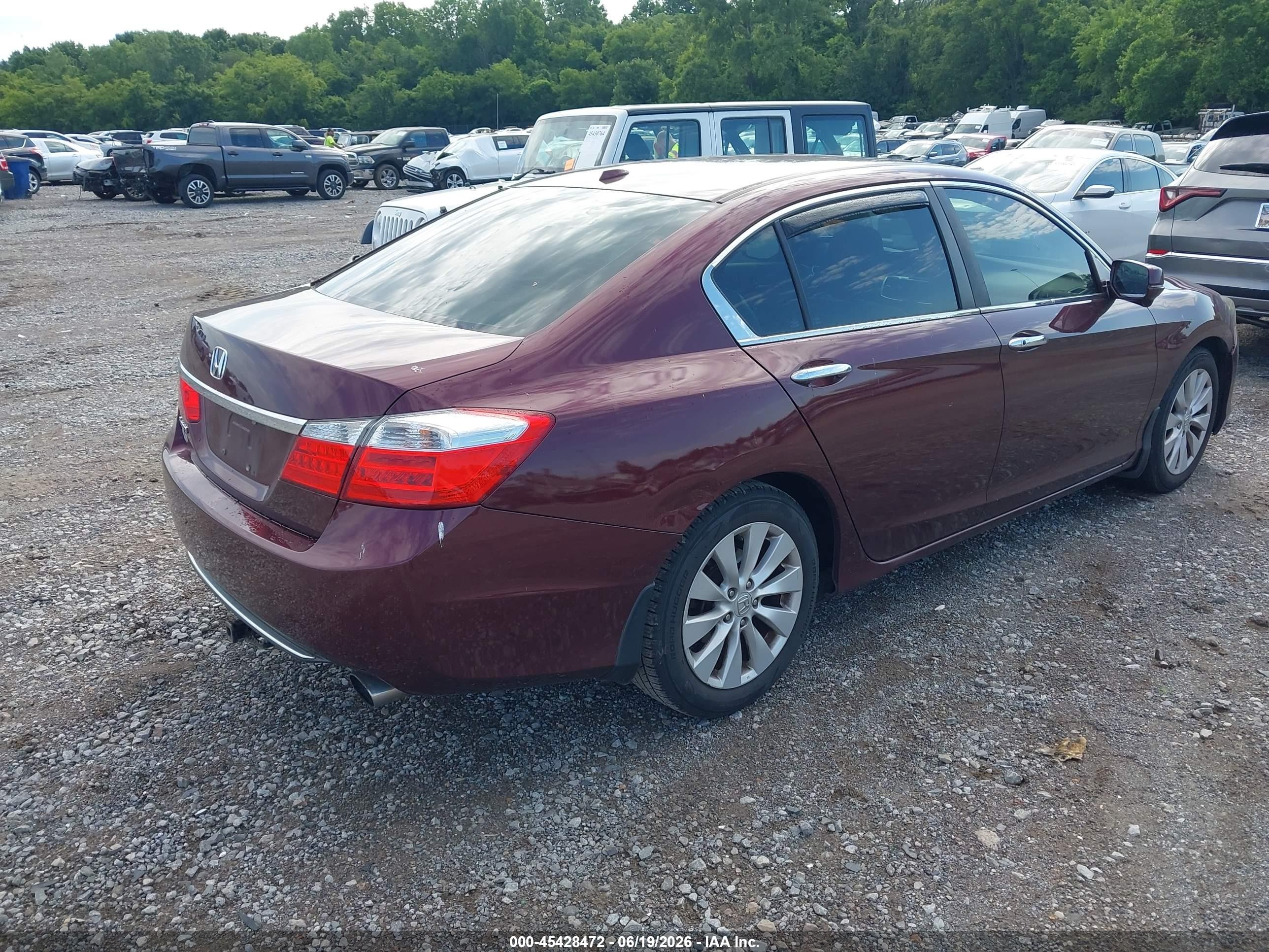2013 Honda Accord Ex-l Maroon vin: 1HGCR2F87DA125221