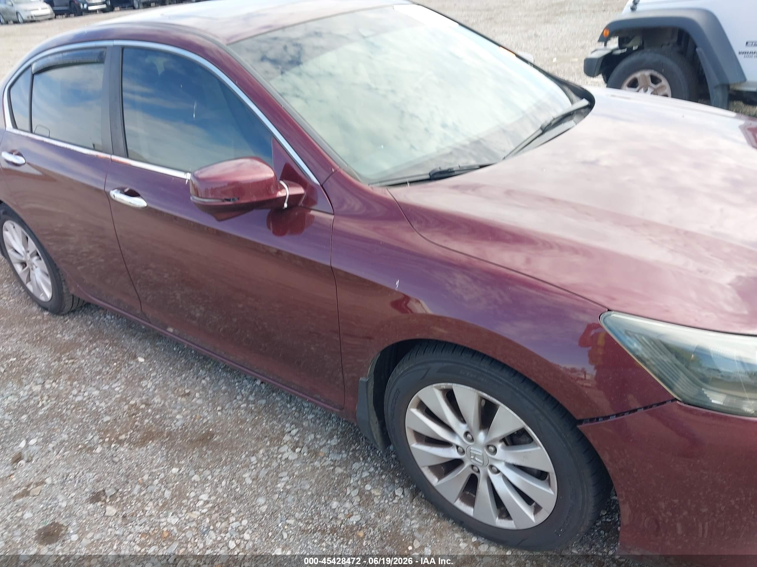 2013 Honda Accord Ex-l Maroon vin: 1HGCR2F87DA125221