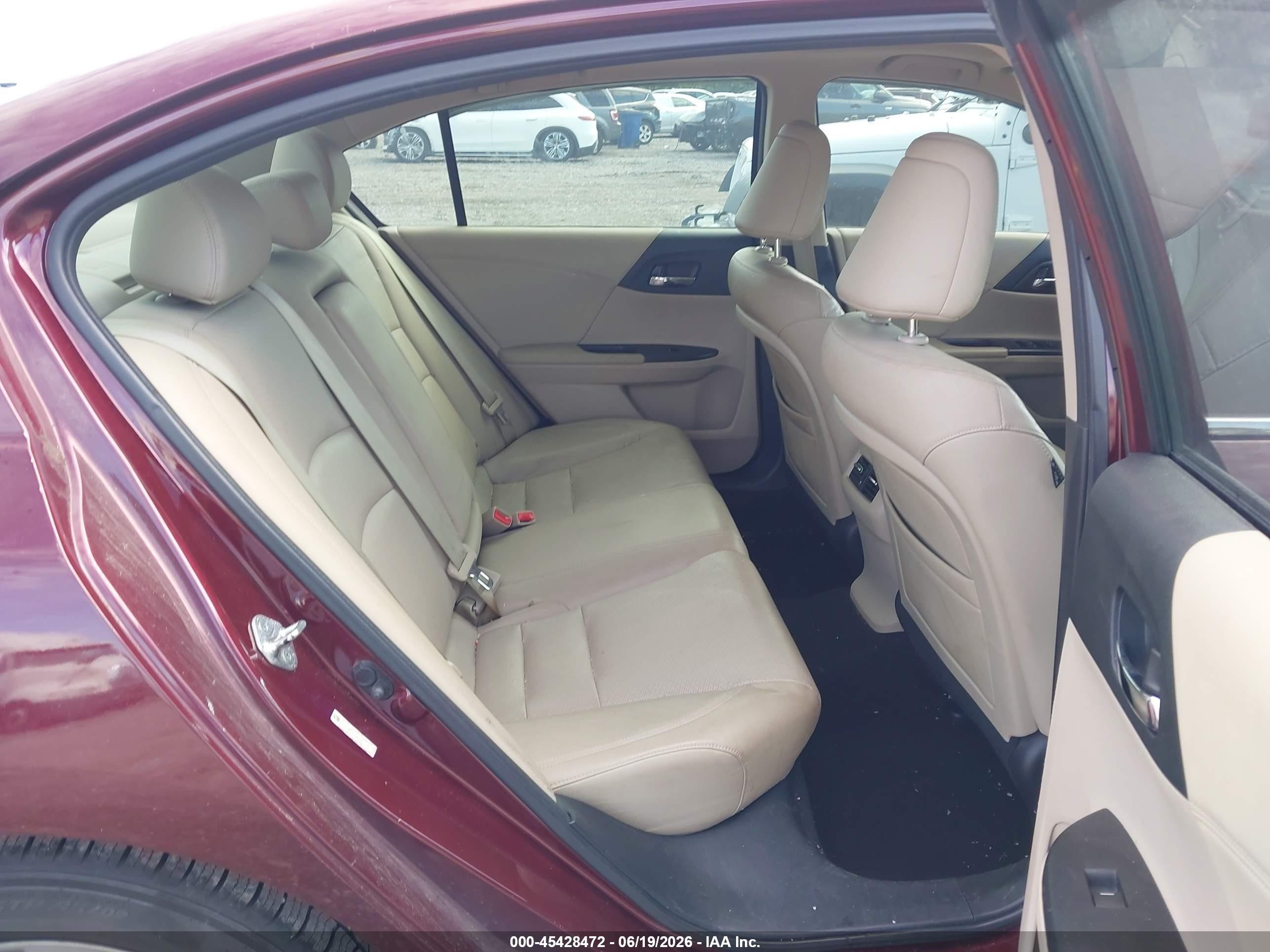 2013 Honda Accord Ex-l Maroon vin: 1HGCR2F87DA125221