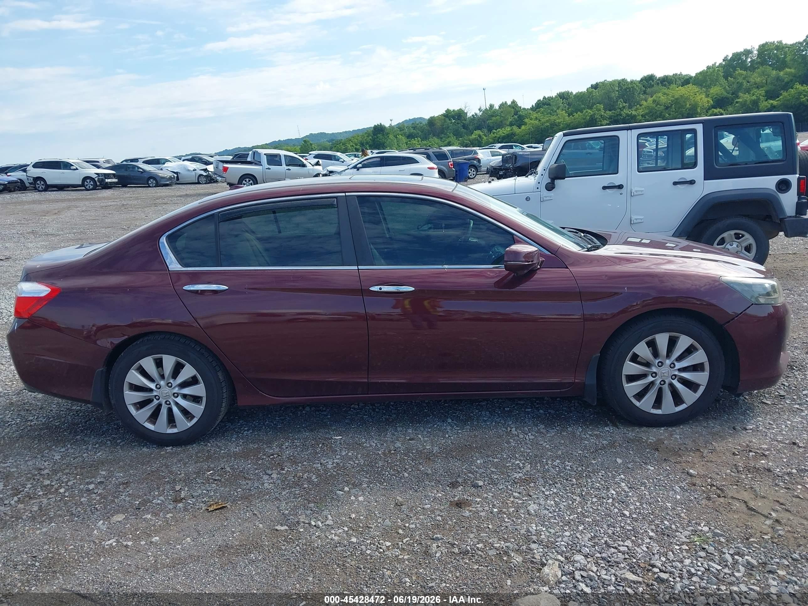 2013 Honda Accord Ex-l Maroon vin: 1HGCR2F87DA125221