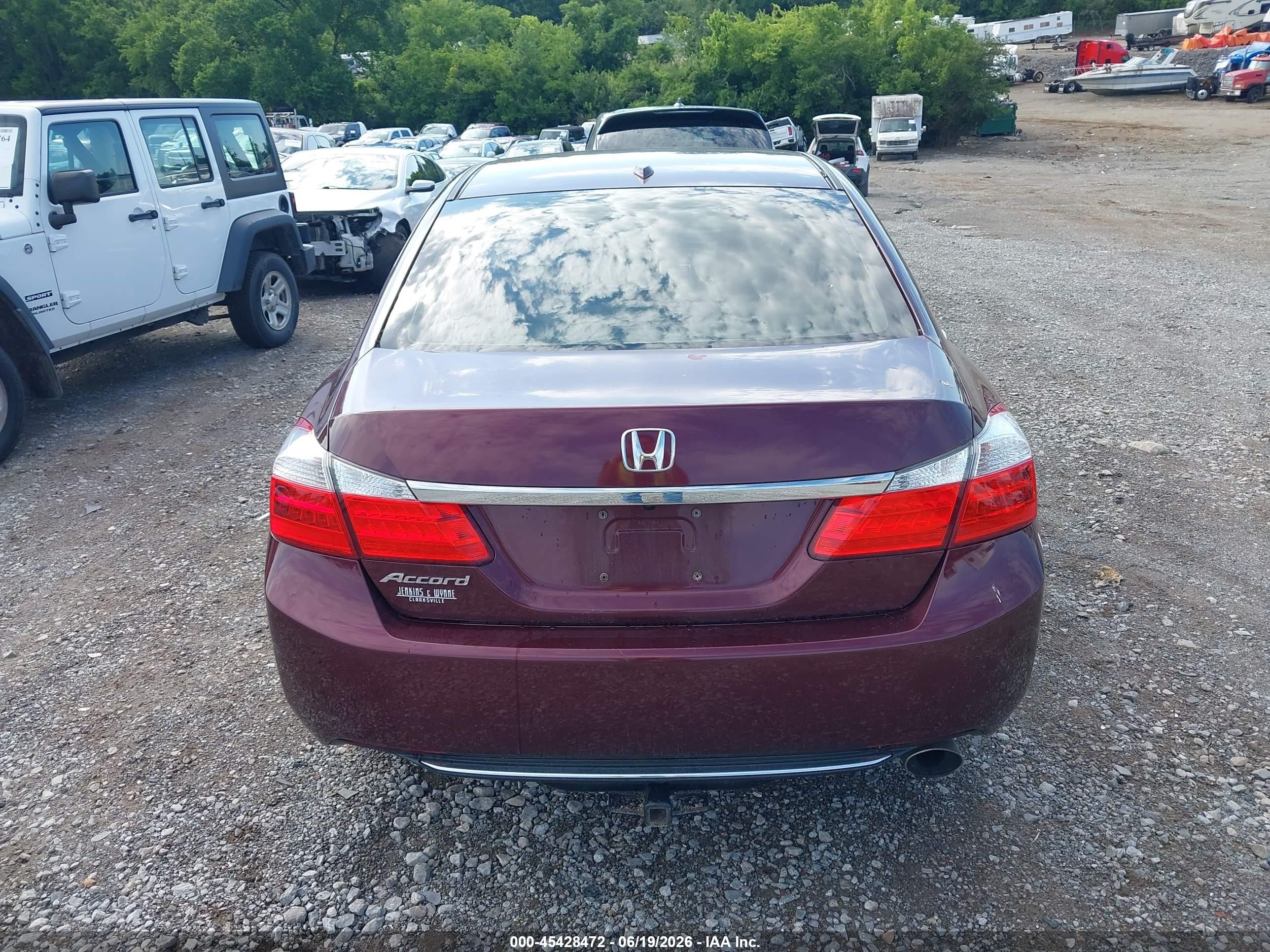 2013 Honda Accord Ex-l Maroon vin: 1HGCR2F87DA125221