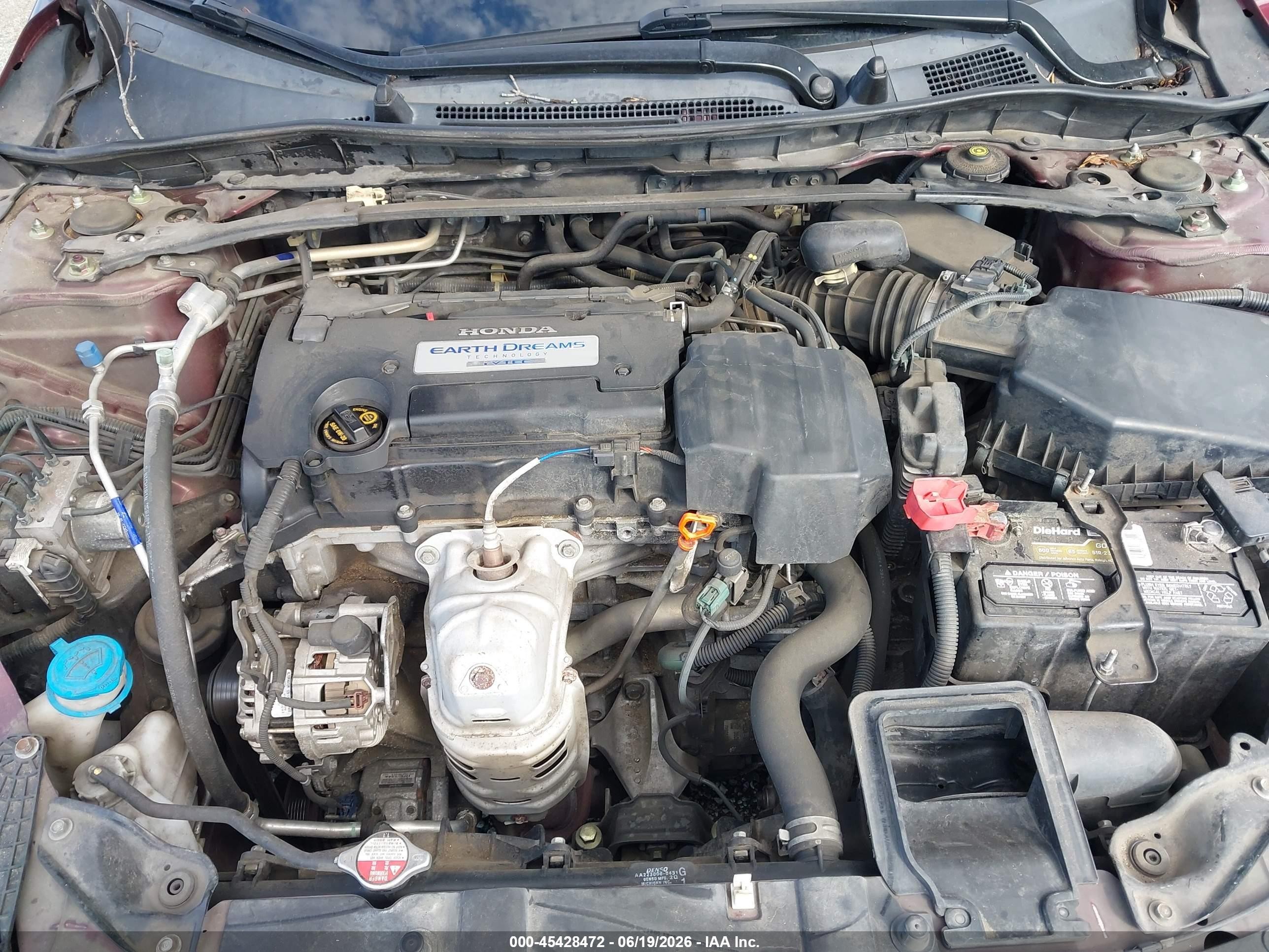2013 Honda Accord Ex-l Maroon vin: 1HGCR2F87DA125221
