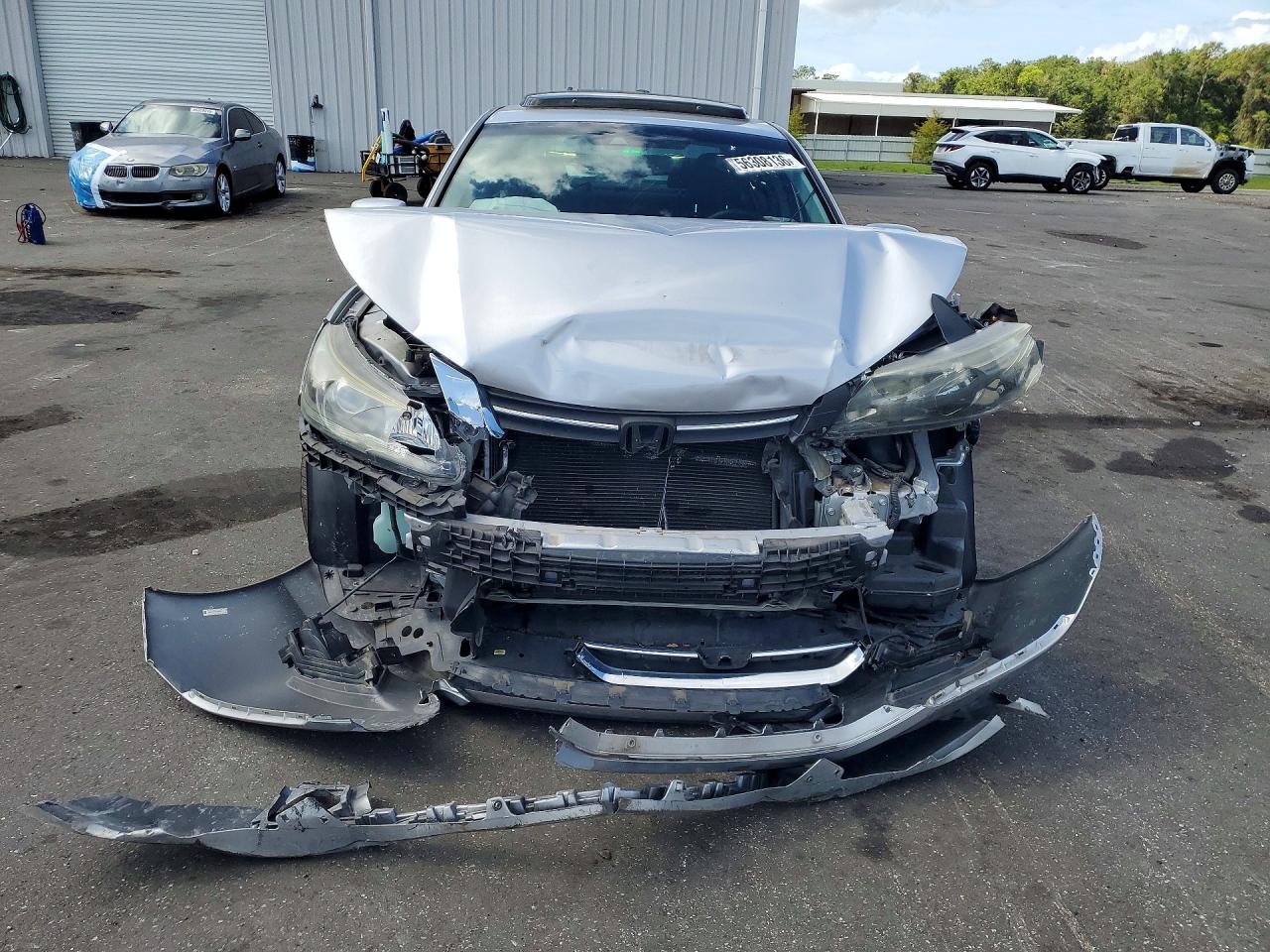 2013 Honda Accord Exl Silver vin: 1HGCR2F87DA136428