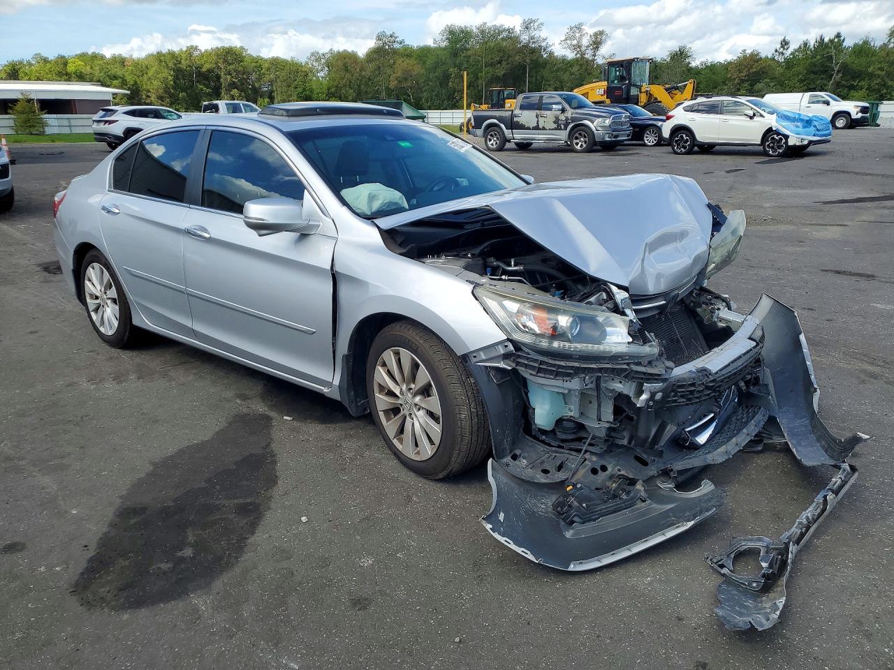 2013 Honda Accord Exl Silver vin: 1HGCR2F87DA136428