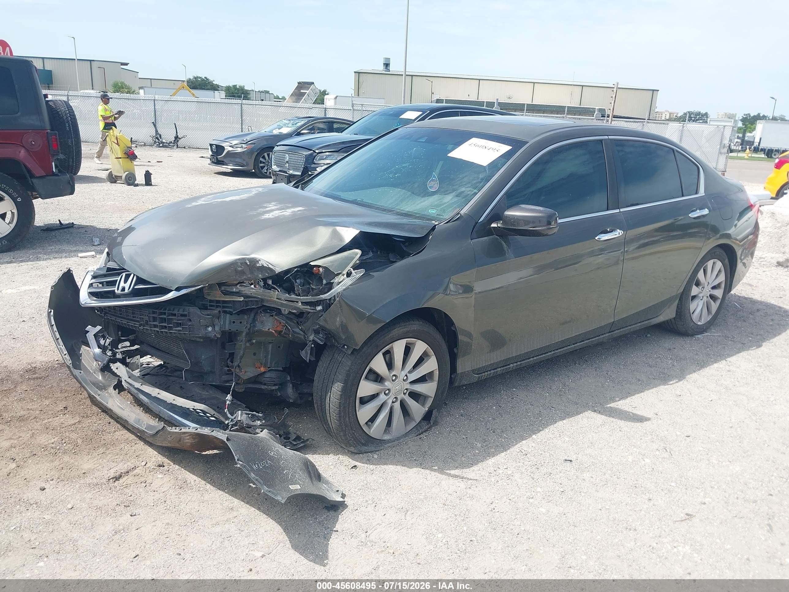 2013 Honda Accord Ex-l Серый vin: 1HGCR2F87DA140642