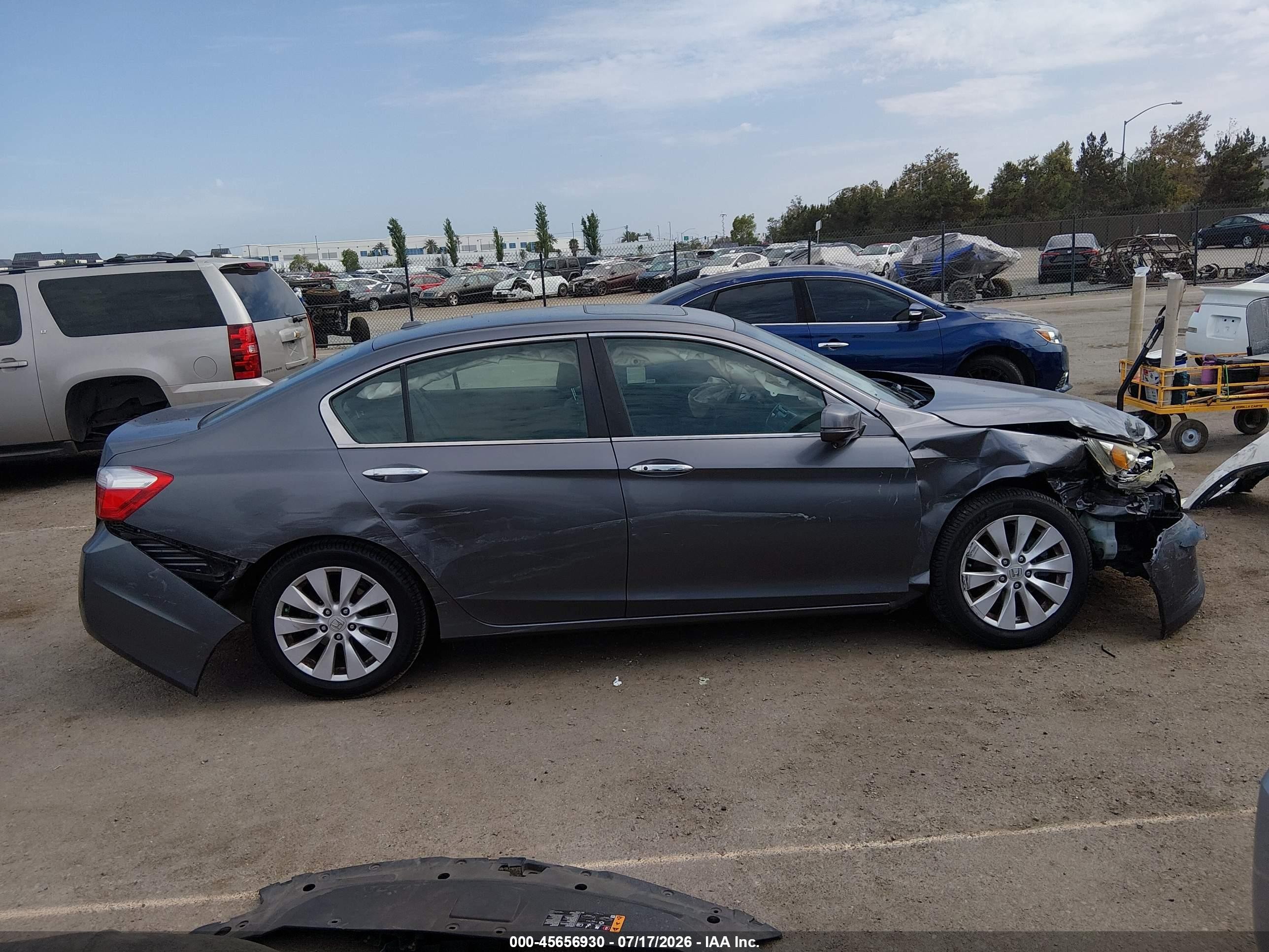 2013 Honda Accord Ex-l Gray vin: 1HGCR2F87DA148529