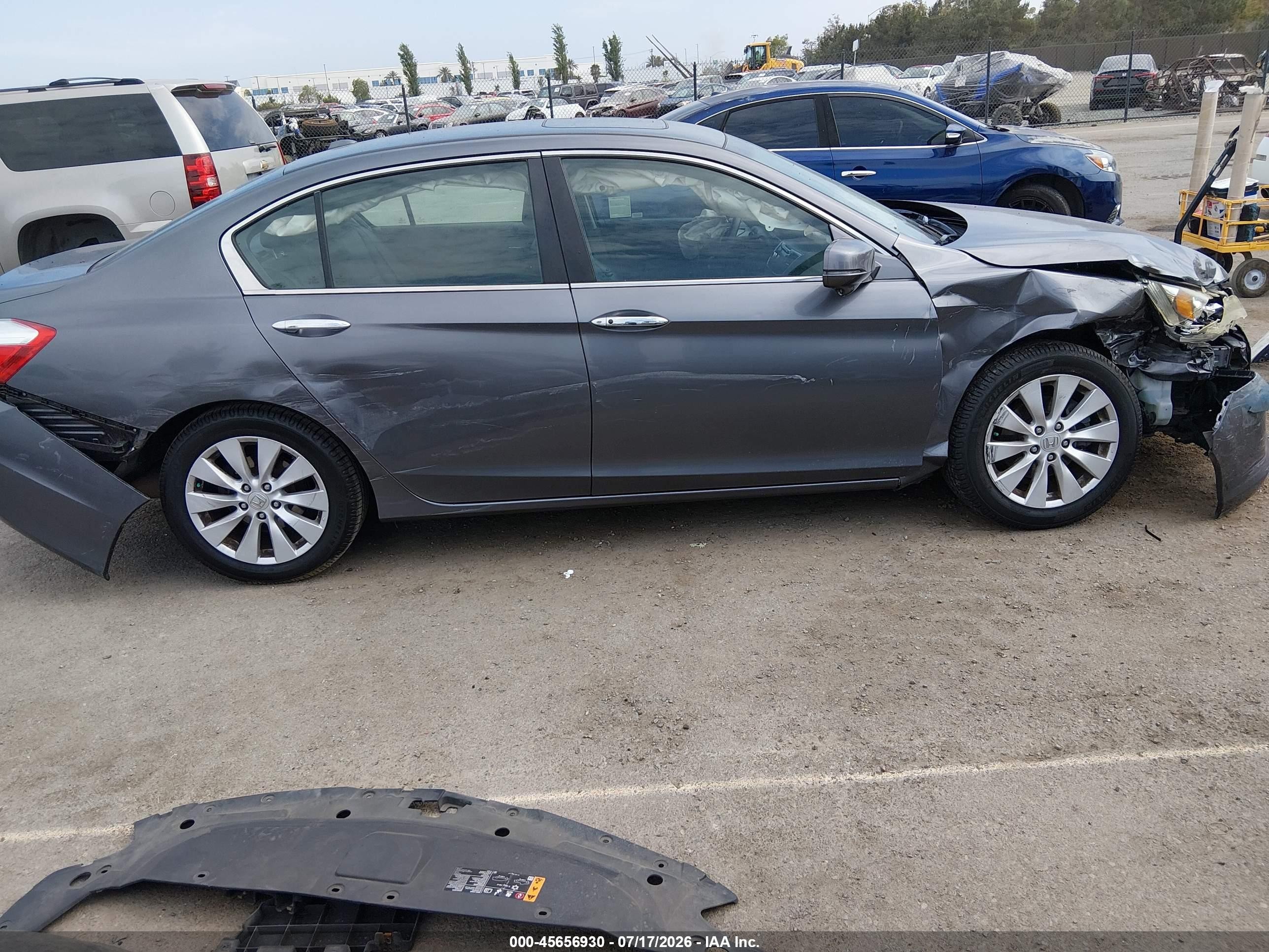 2013 Honda Accord Ex-l Gray vin: 1HGCR2F87DA148529