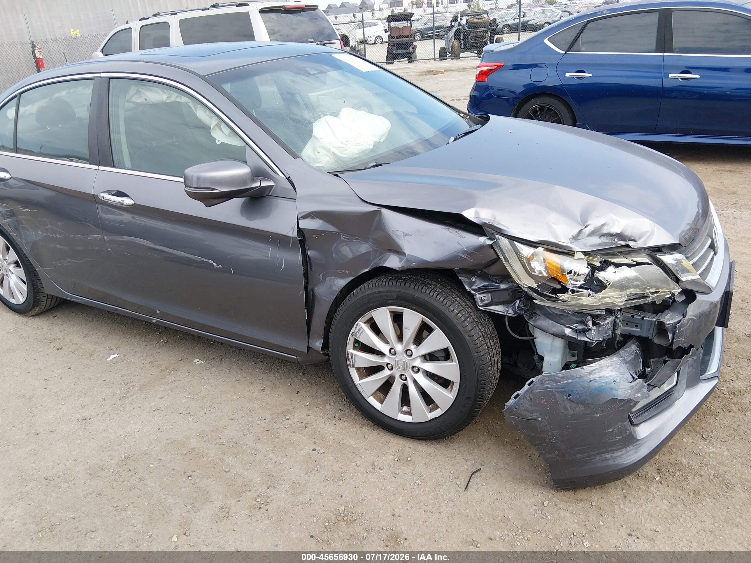 2013 Honda Accord Ex-l Gray vin: 1HGCR2F87DA148529