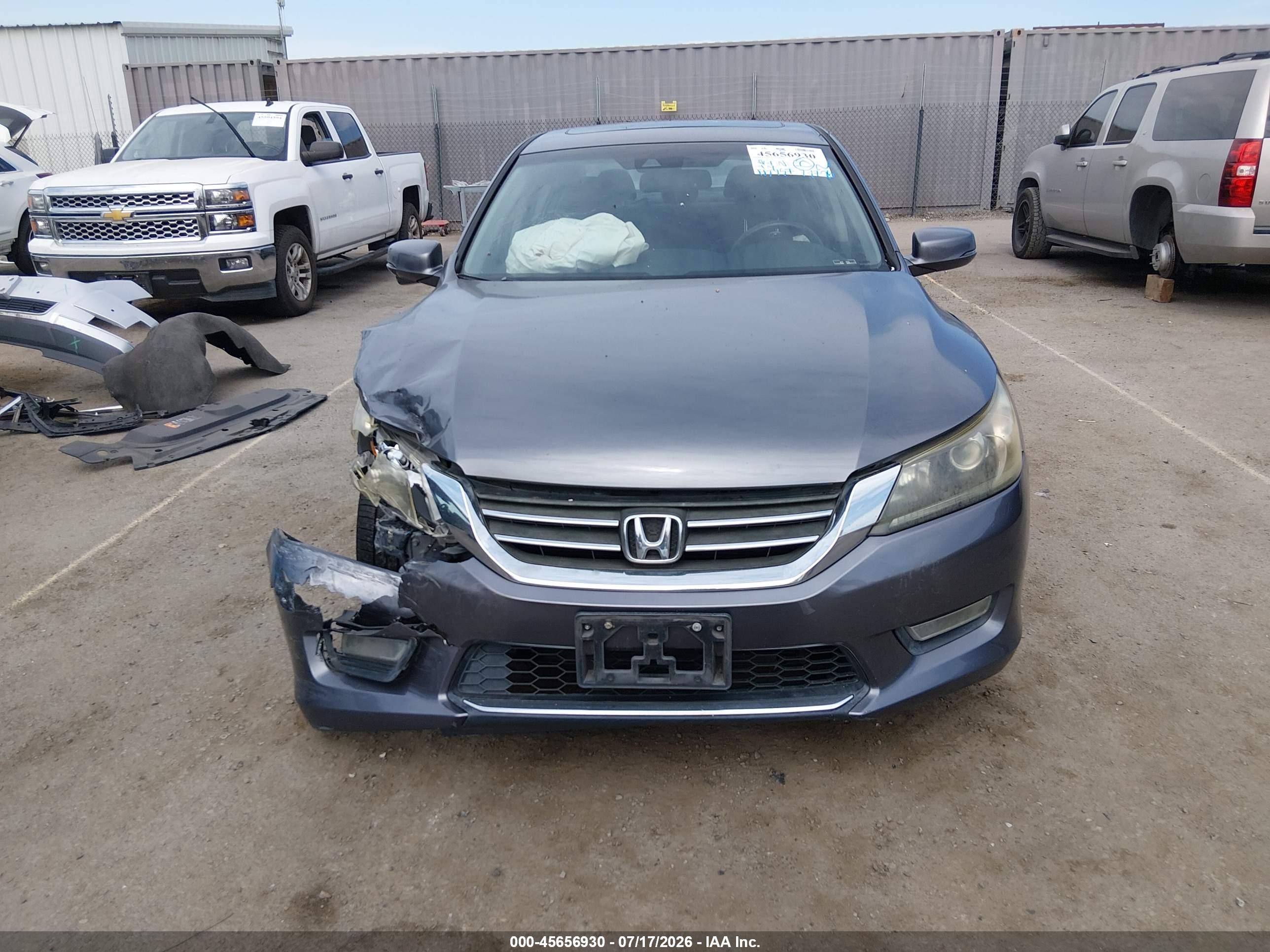 2013 Honda Accord Ex-l Gray vin: 1HGCR2F87DA148529