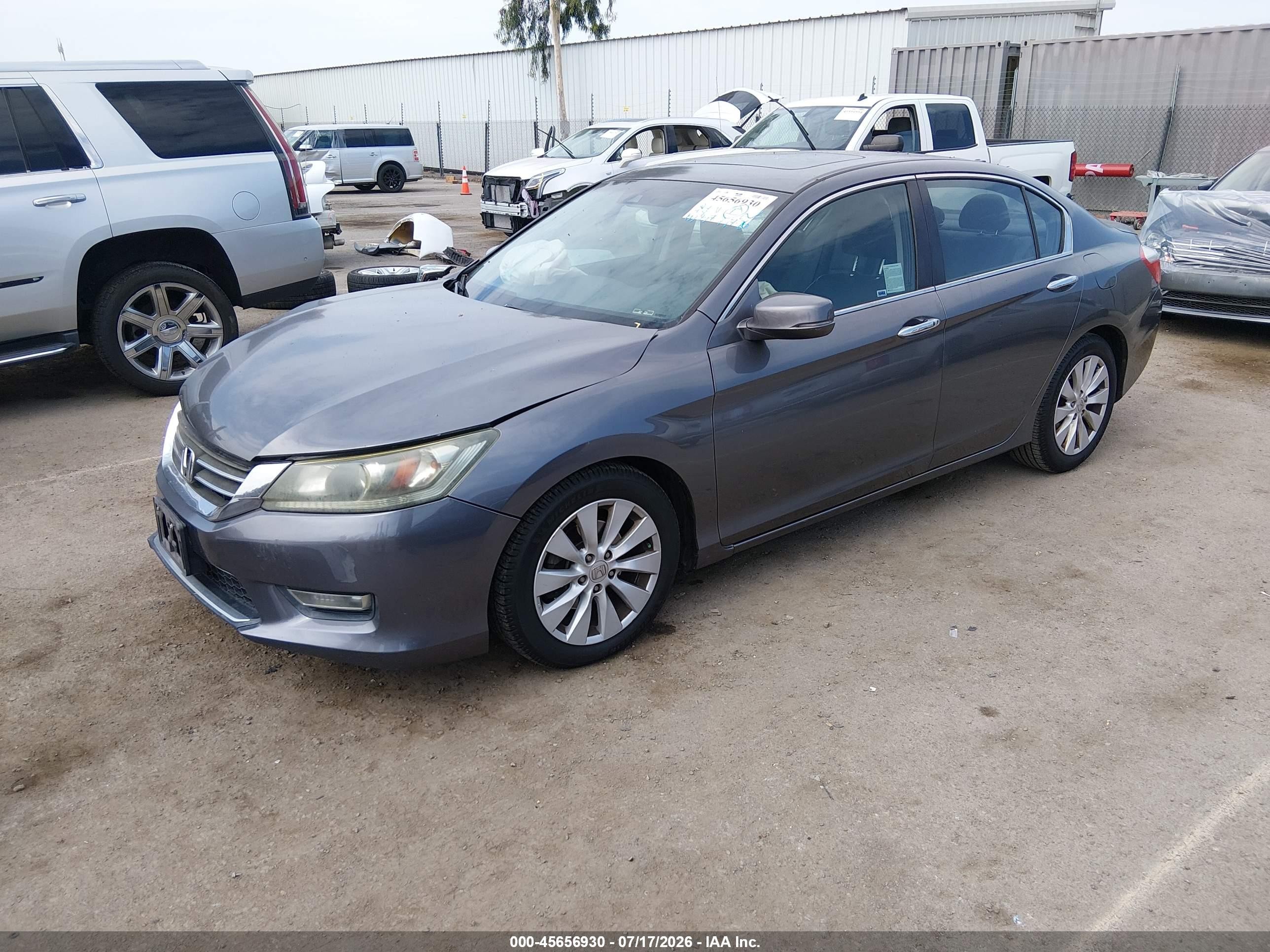 2013 Honda Accord Ex-l Gray vin: 1HGCR2F87DA148529