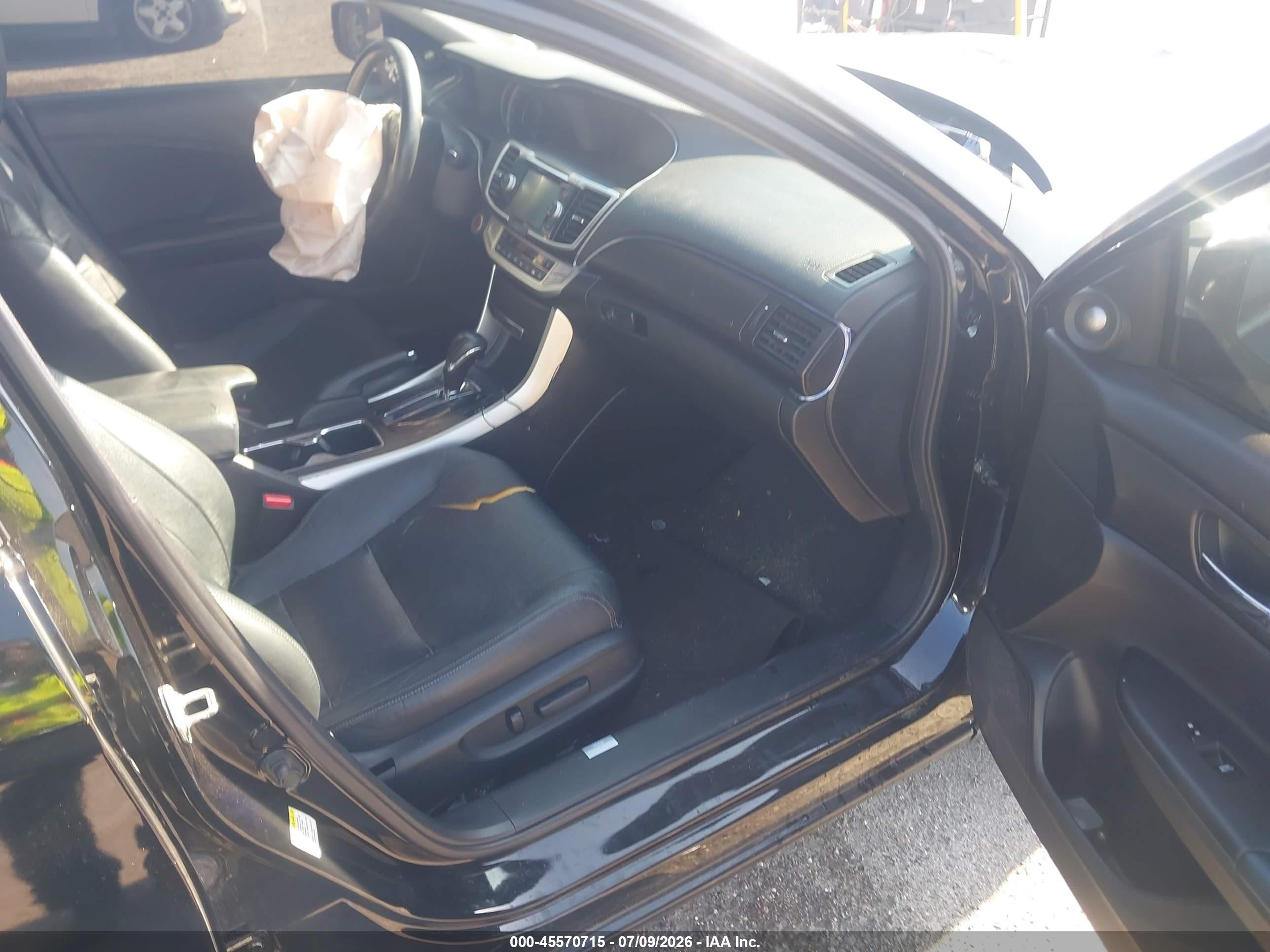 2013 Honda Accord Ex-l Black vin: 1HGCR2F87DA153536