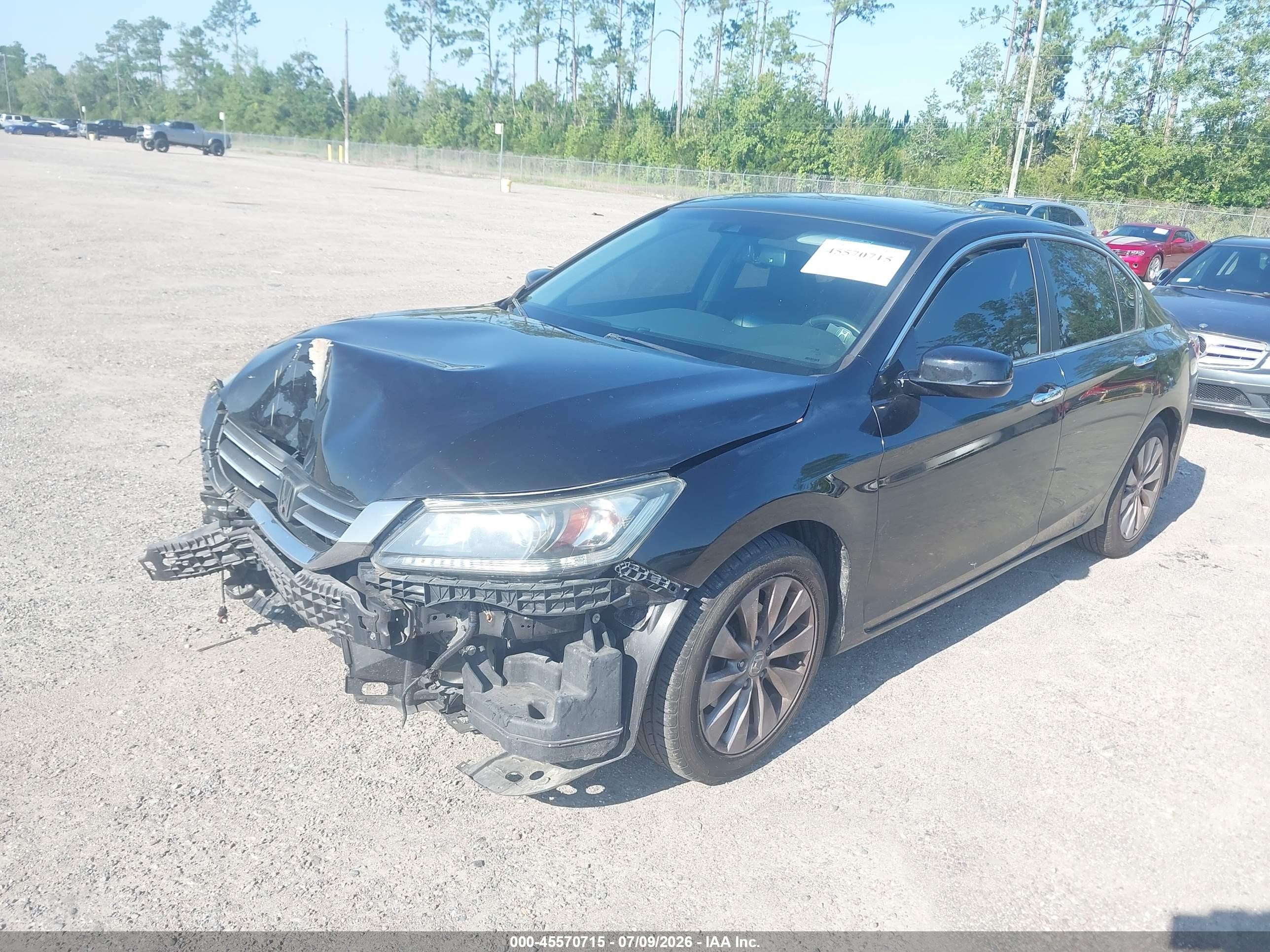 2013 Honda Accord Ex-l Black vin: 1HGCR2F87DA153536