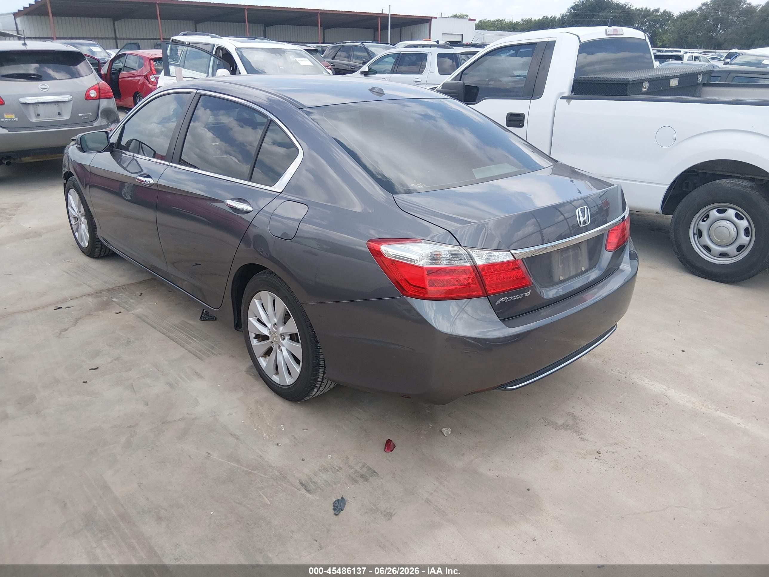 2013 Honda Accord Ex-l Серый vin: 1HGCR2F87DA153648