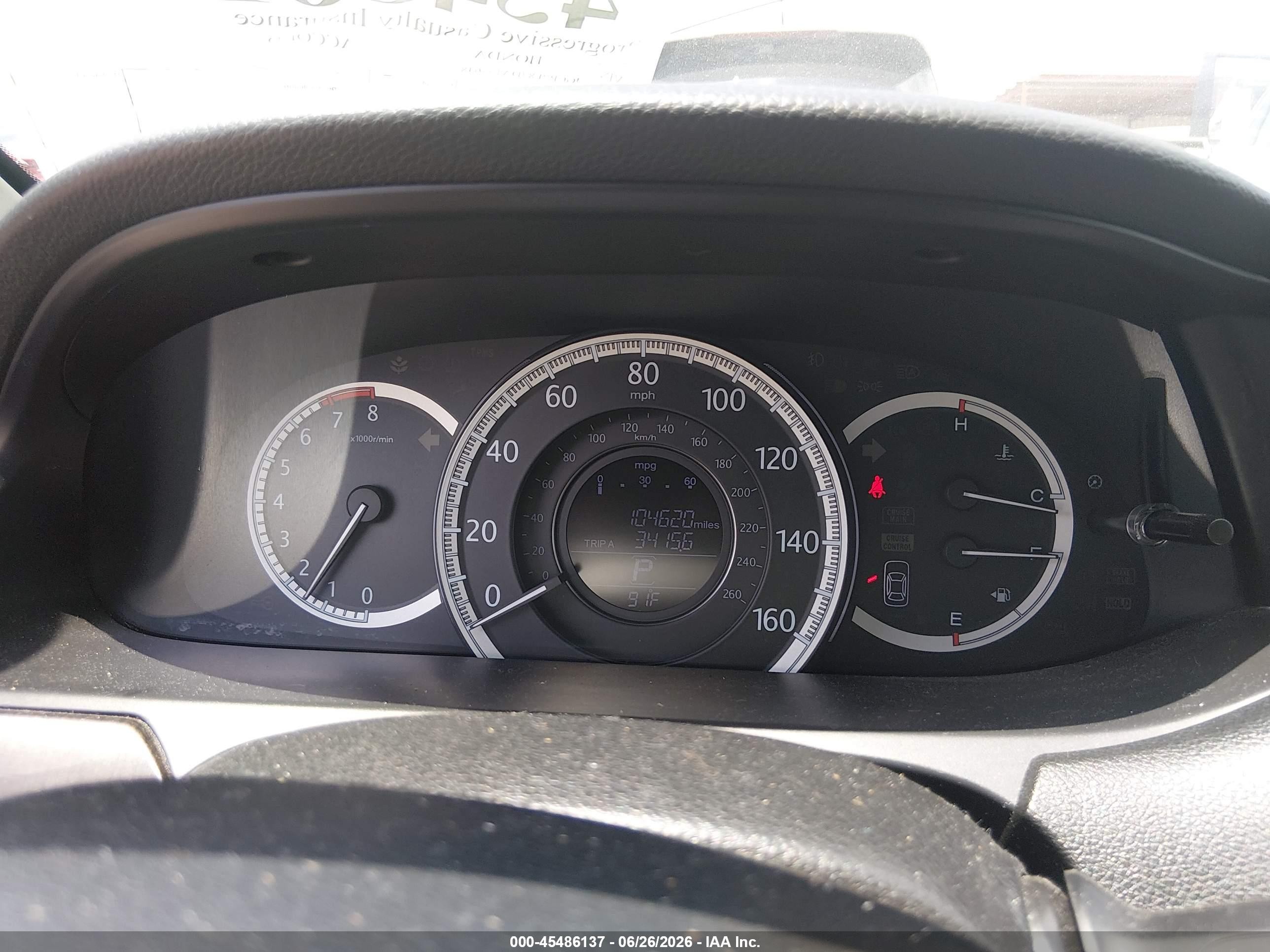 2013 Honda Accord Ex-l Серый vin: 1HGCR2F87DA153648