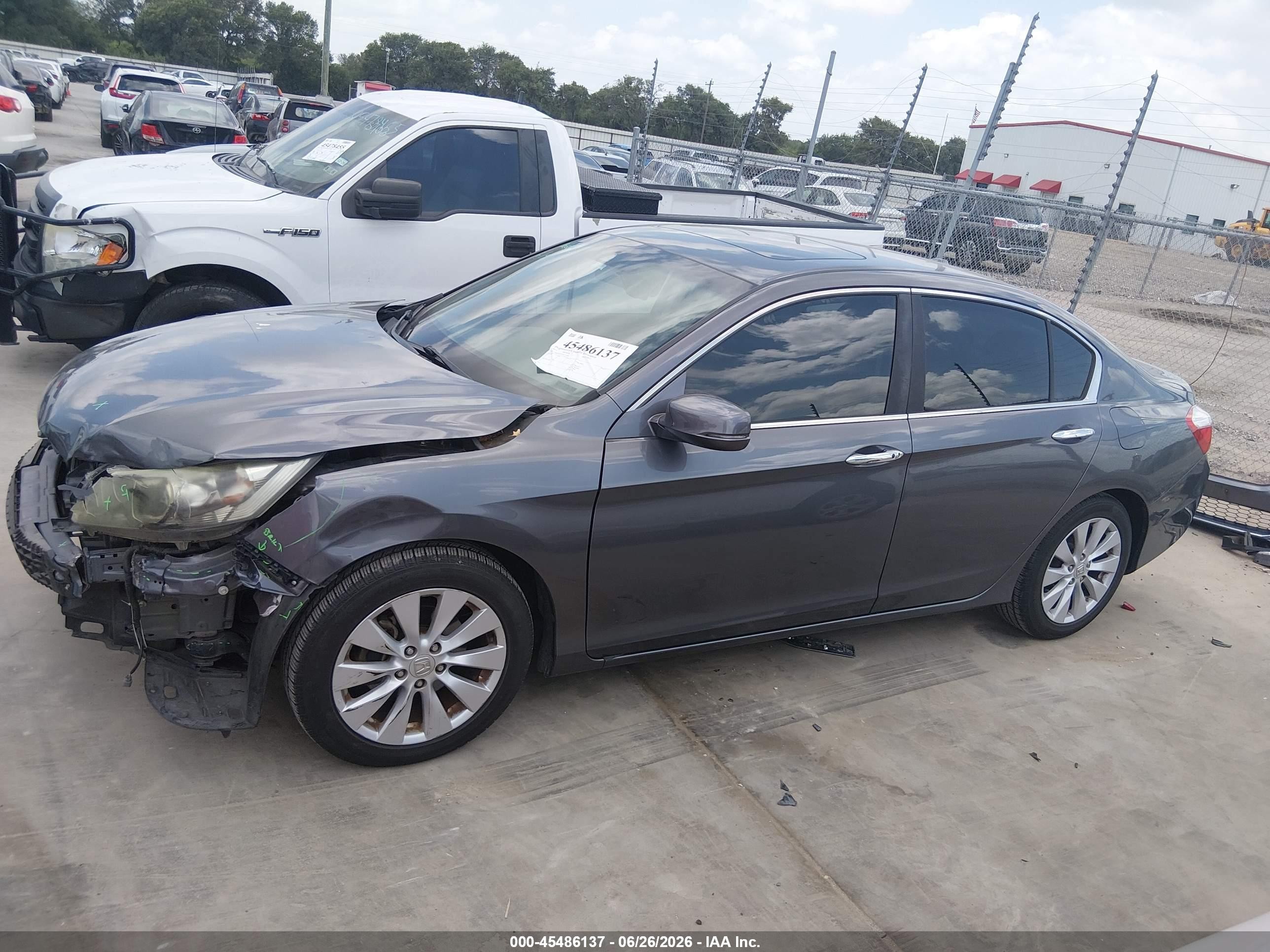 2013 Honda Accord Ex-l Серый vin: 1HGCR2F87DA153648