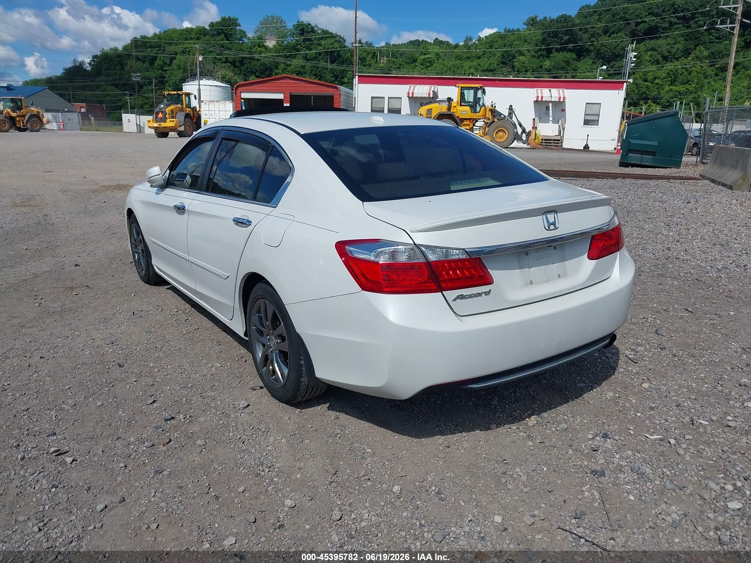 2013 Honda Accord Ex-l Белый vin: 1HGCR2F87DA198704