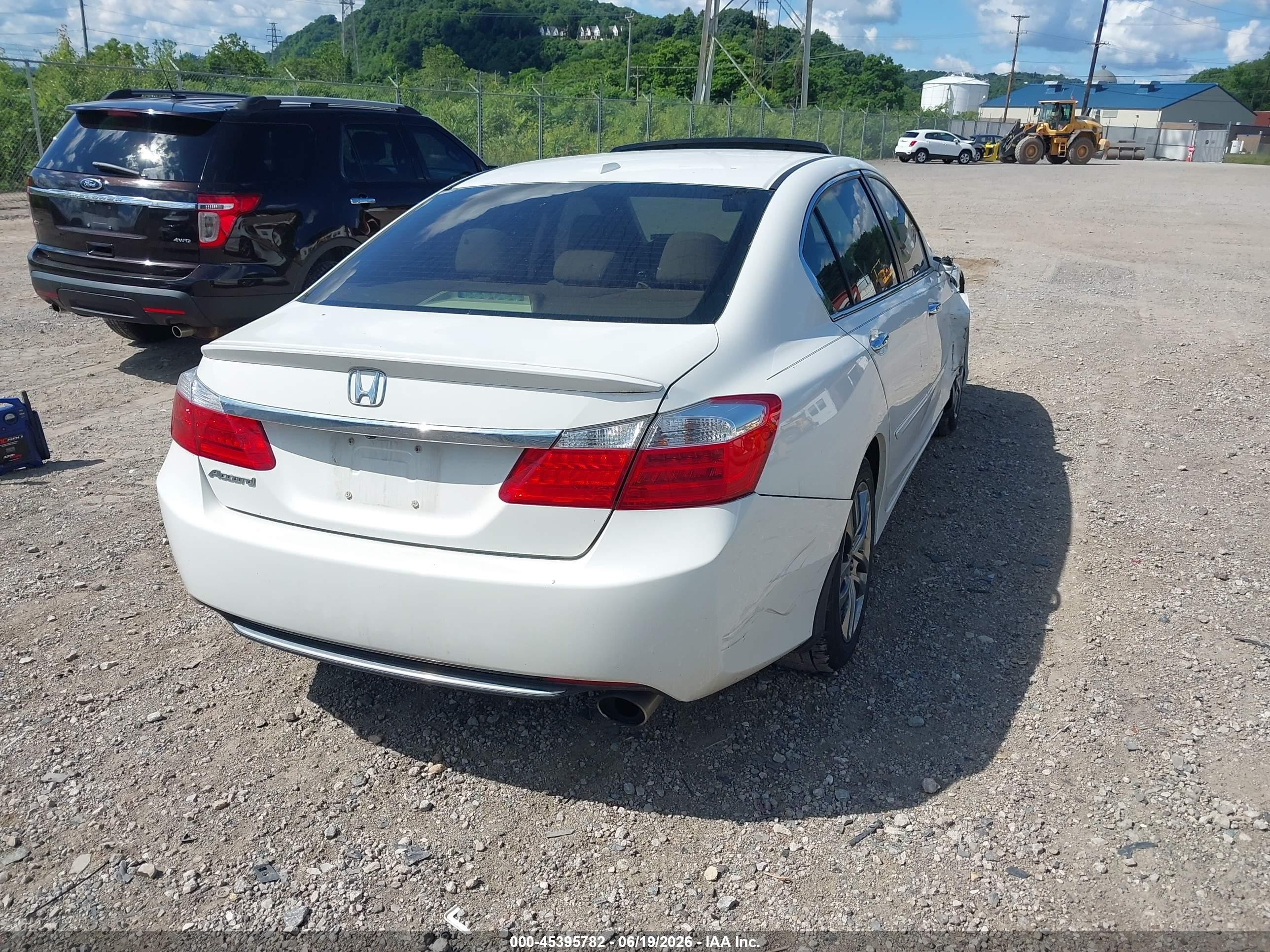 2013 Honda Accord Ex-l Белый vin: 1HGCR2F87DA198704