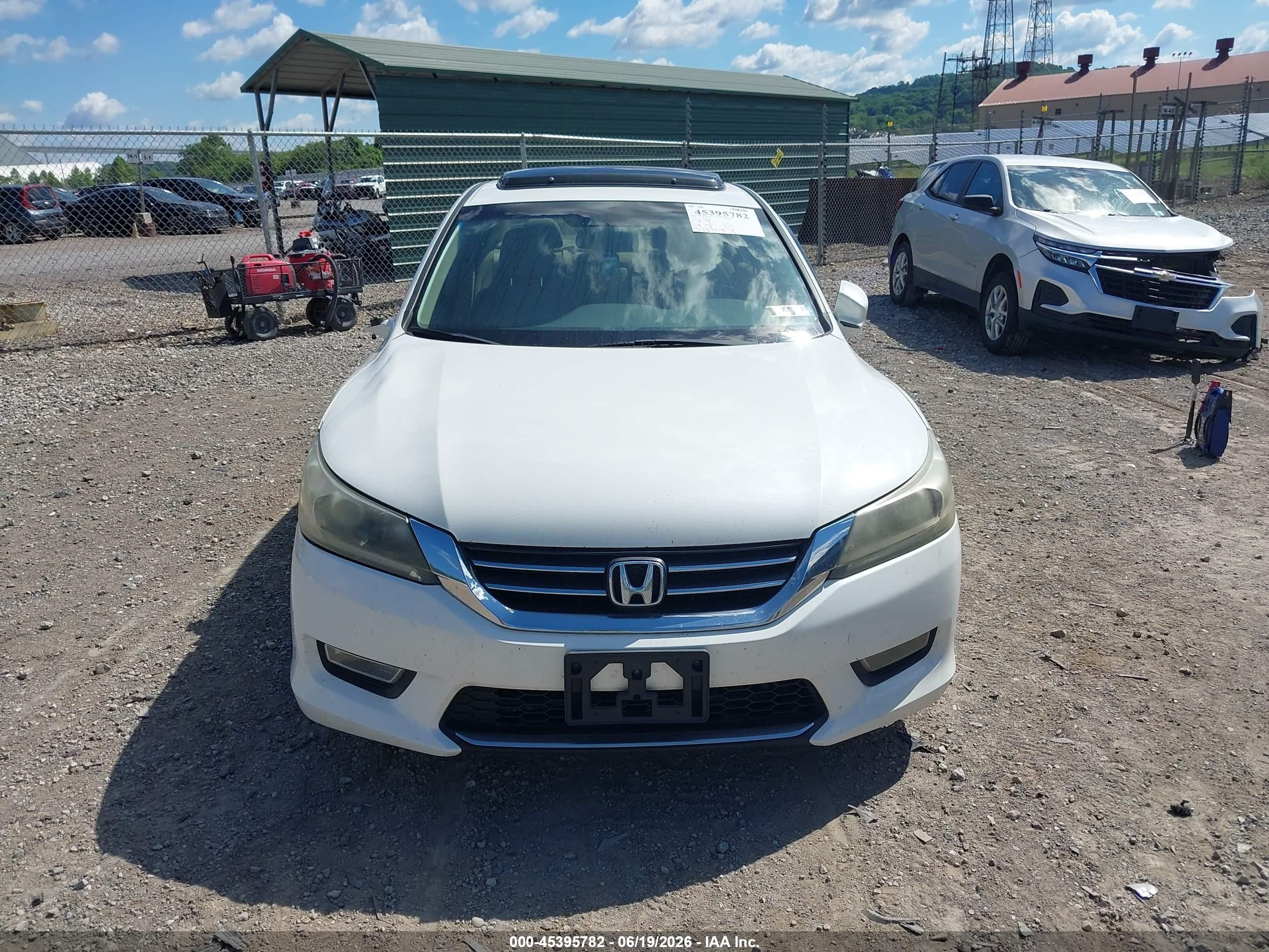 2013 Honda Accord Ex-l Белый vin: 1HGCR2F87DA198704