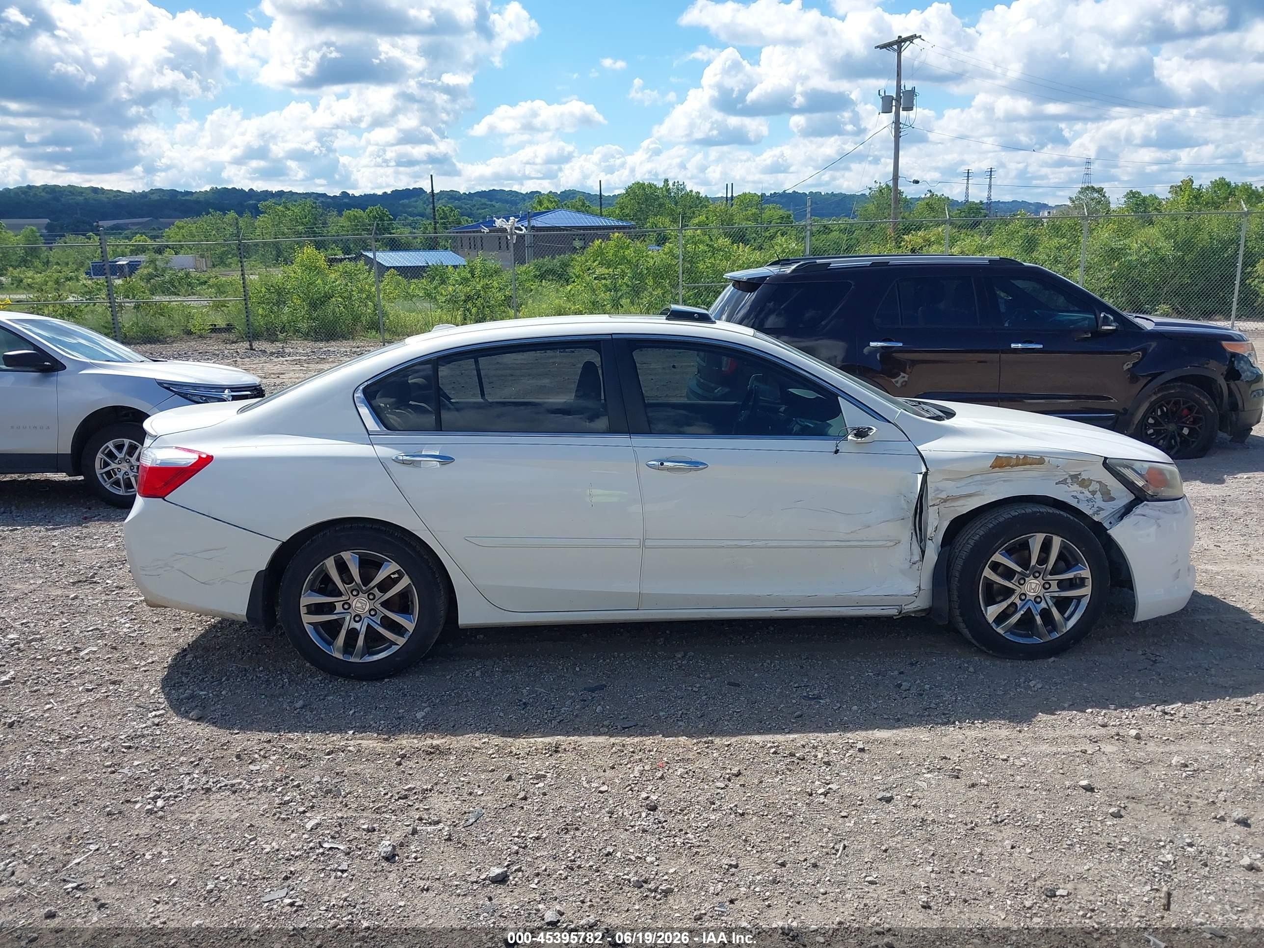 2013 Honda Accord Ex-l Белый vin: 1HGCR2F87DA198704