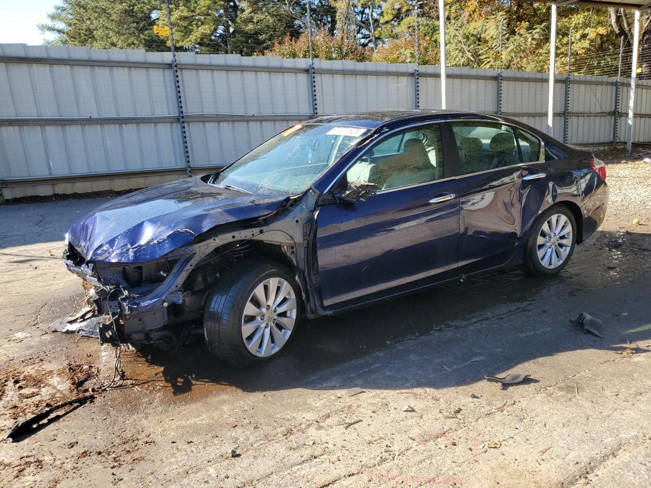 2013 Honda Accord Exl Blue vin: 1HGCR2F87DA210415