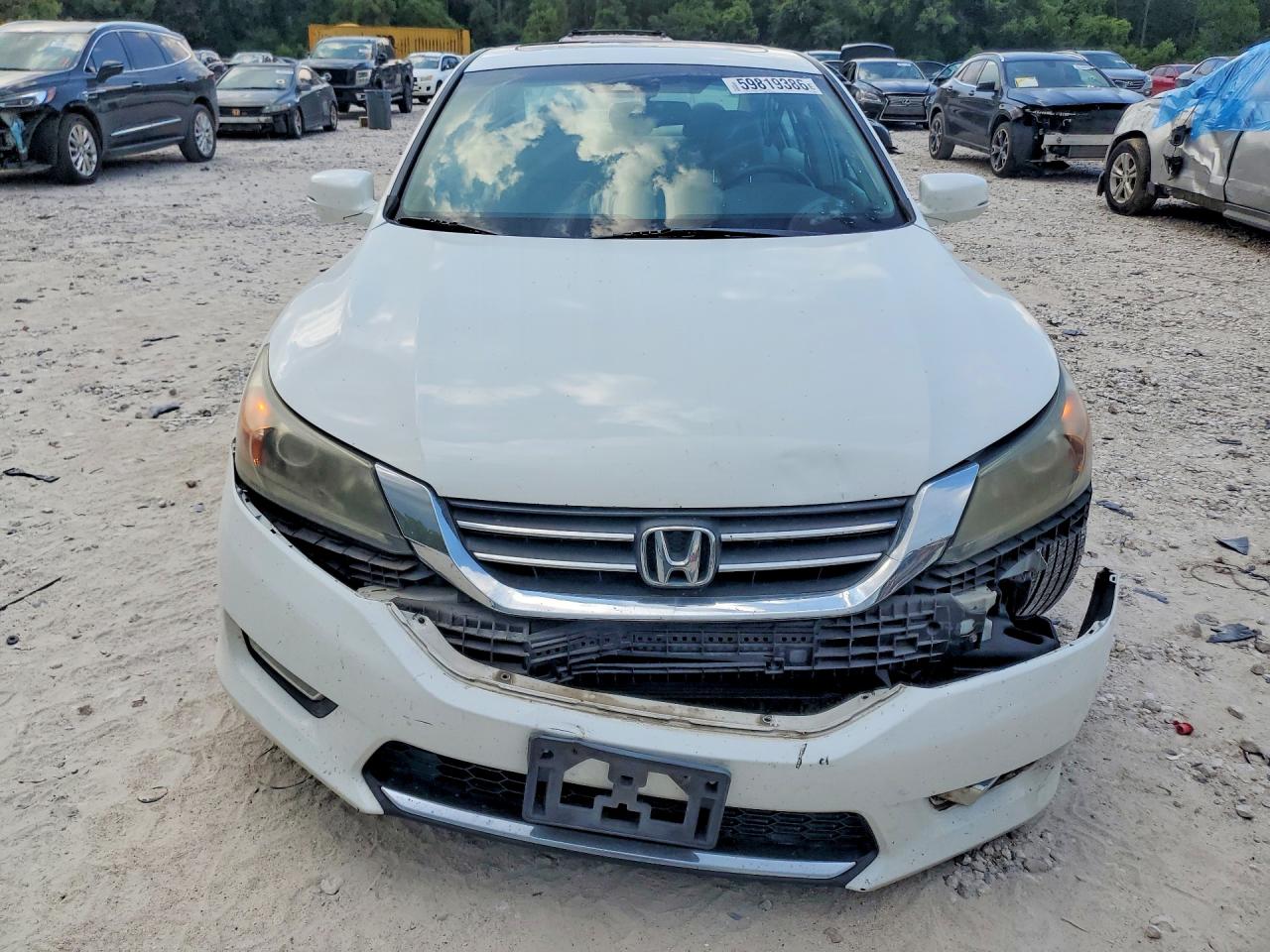 2013 Honda Accord Exl White vin: 1HGCR2F87DA213895