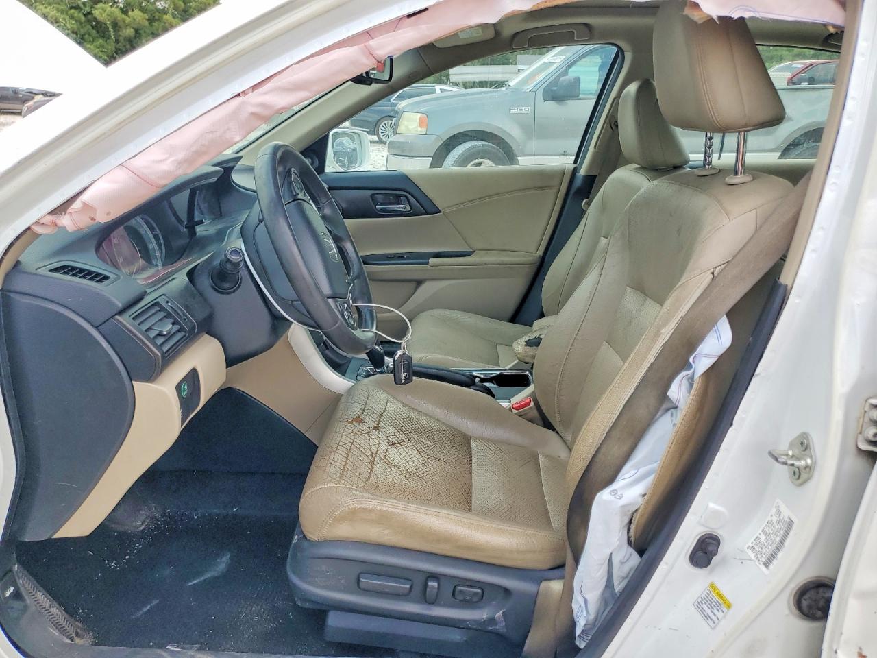 2013 Honda Accord Exl White vin: 1HGCR2F87DA213895