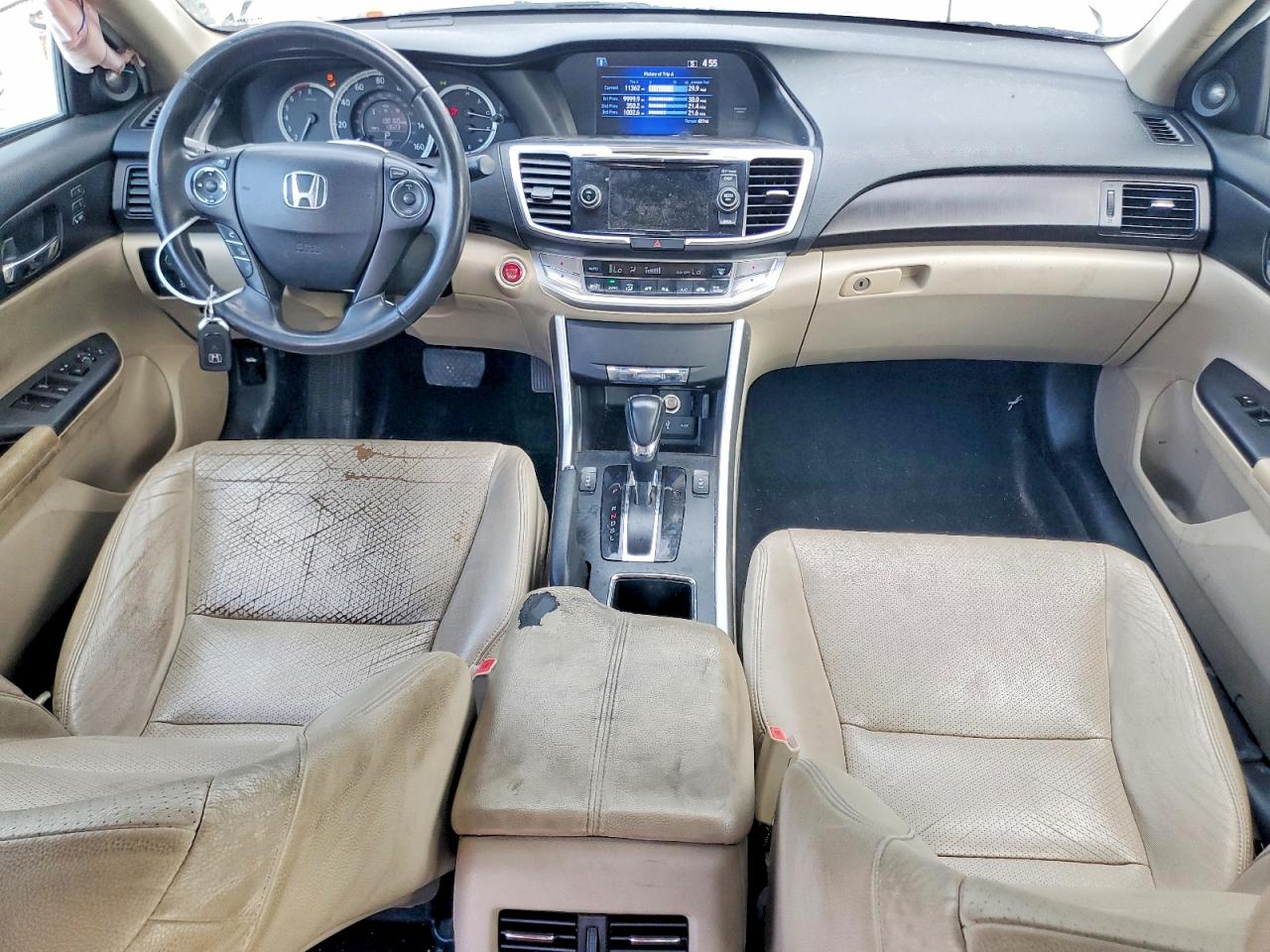 2013 Honda Accord Exl White vin: 1HGCR2F87DA213895