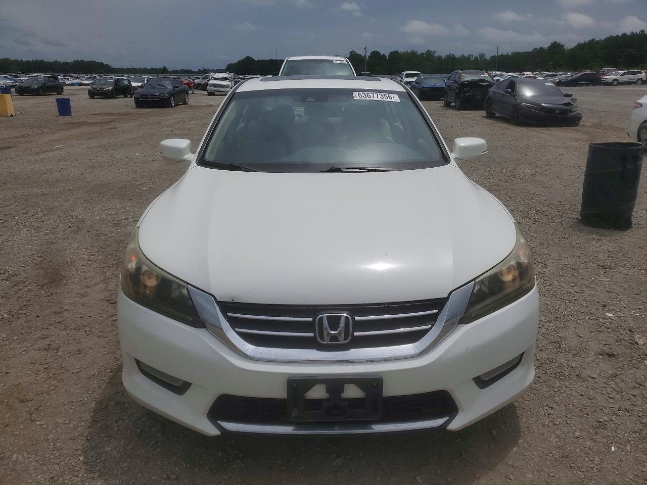 2013 Honda Accord Exl White vin: 1HGCR2F87DA218787
