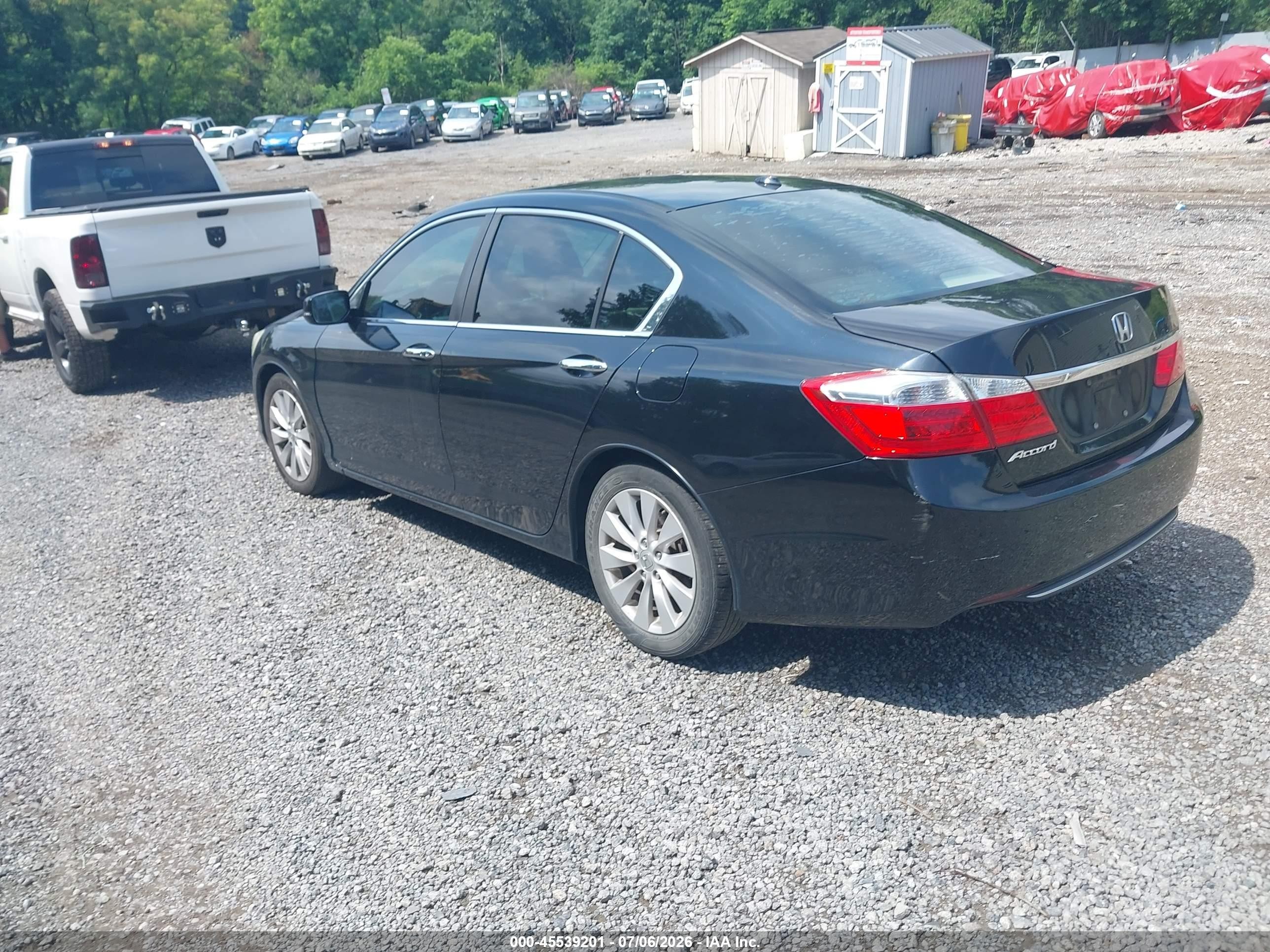 2013 Honda Accord Ex-l Black vin: 1HGCR2F87DA231698