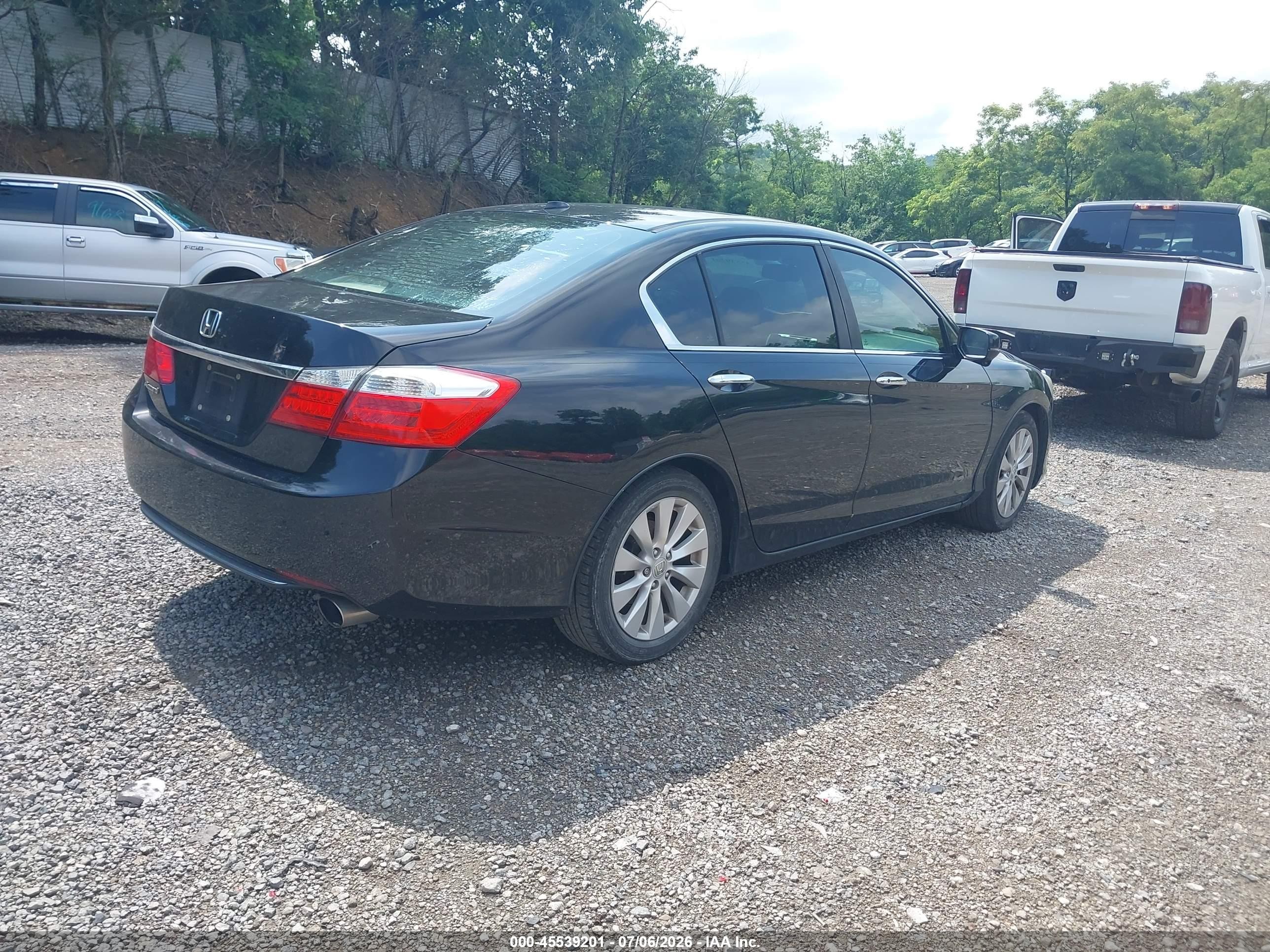 2013 Honda Accord Ex-l Black vin: 1HGCR2F87DA231698