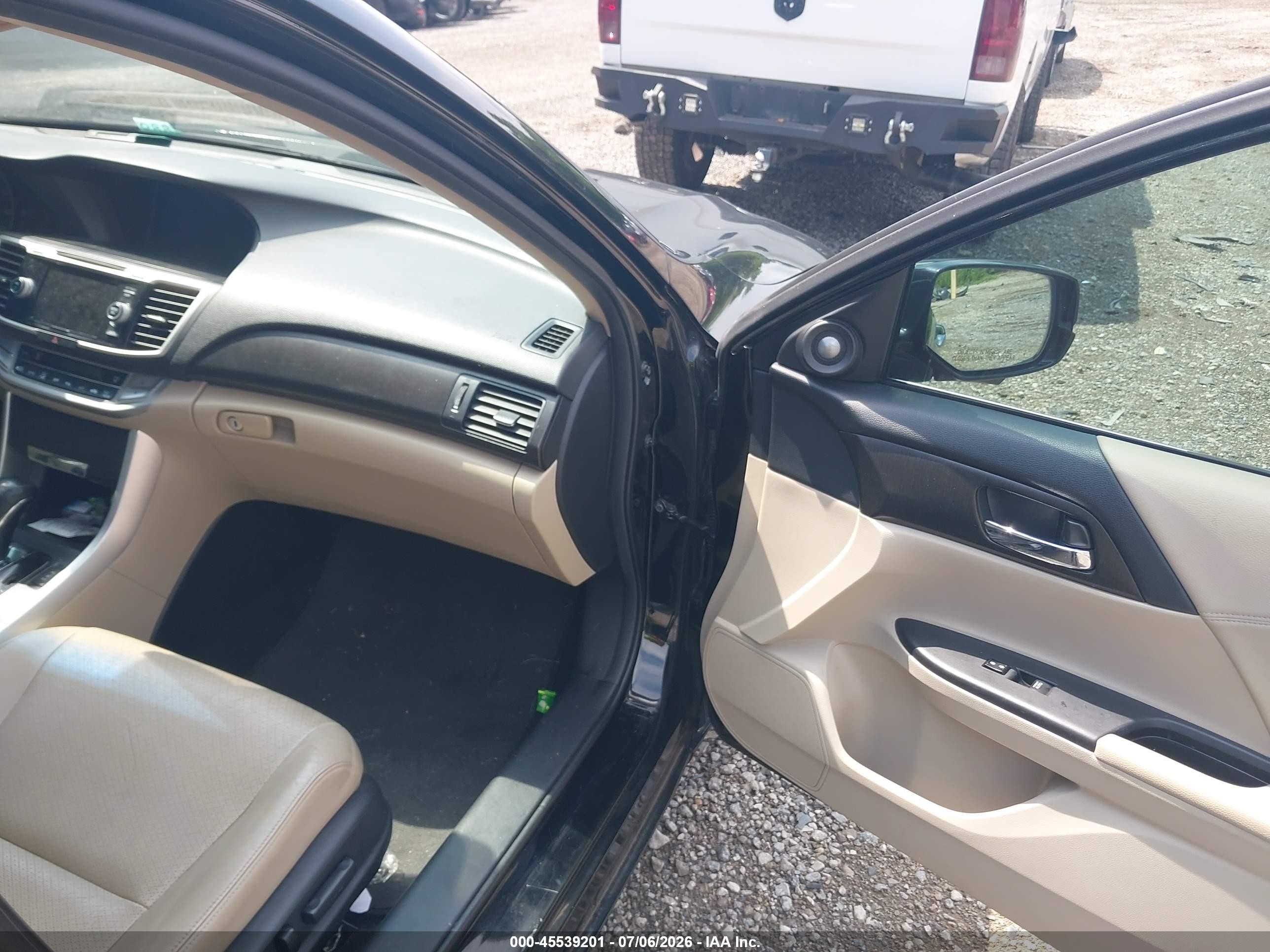 2013 Honda Accord Ex-l Black vin: 1HGCR2F87DA231698