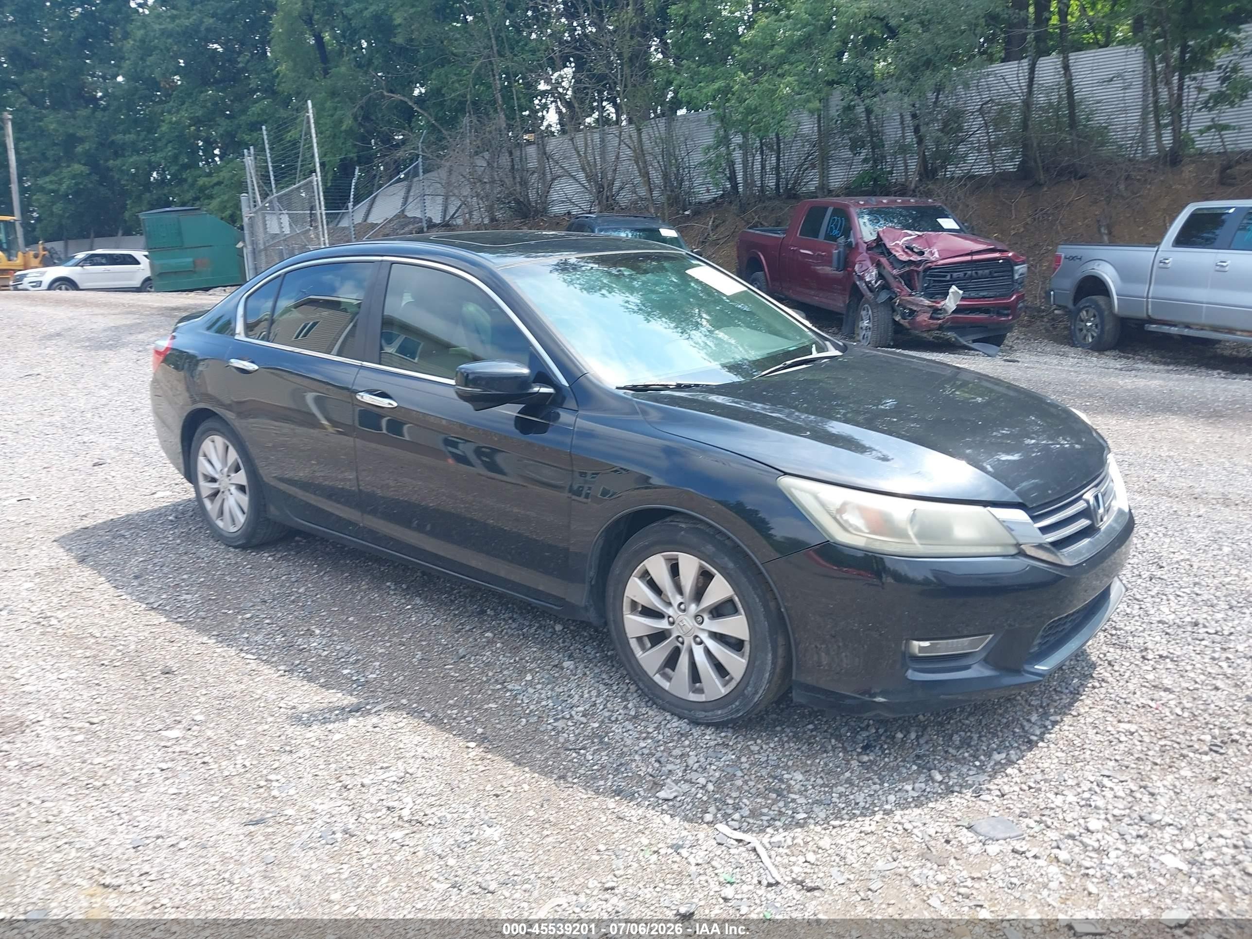 2013 Honda Accord Ex-l Black vin: 1HGCR2F87DA231698